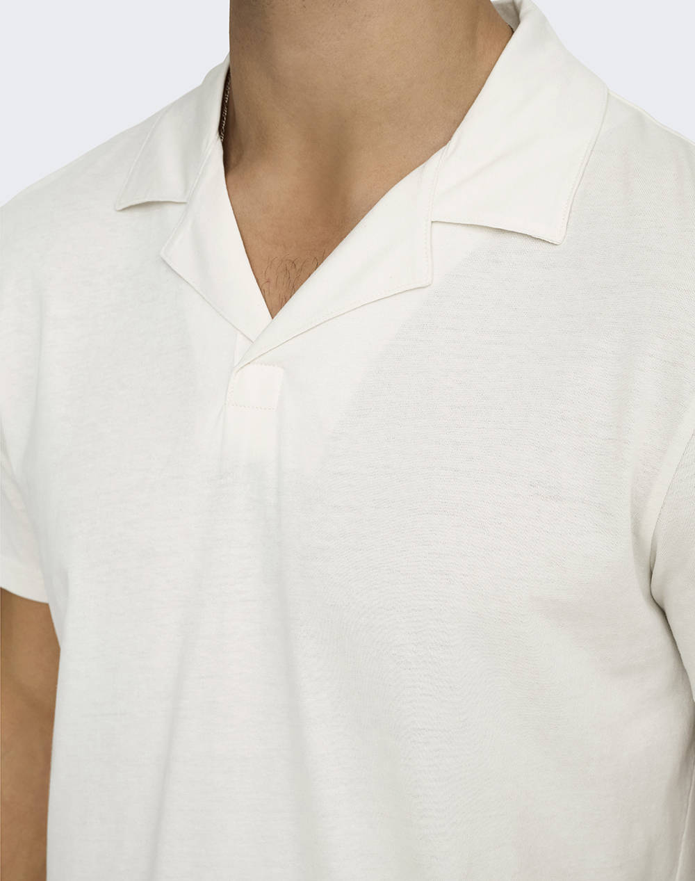 ONLY&SONS ONSABRAHAM REG SS RESORT POLO CS 22019294-Egret Ecru φωτογραφία