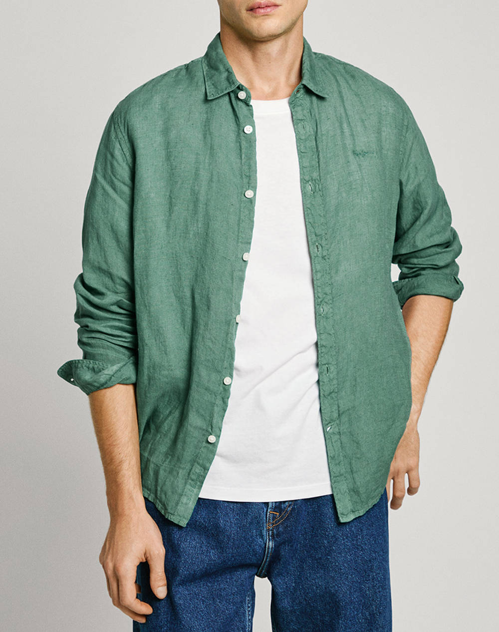 PEPE JEANS PEPE JEANS DROP 3A ARNAU ΠΟΥΚΑΜΙΣΟ ΑΝΔΡΙΚΟ PM308844-653/POP GREEN Green