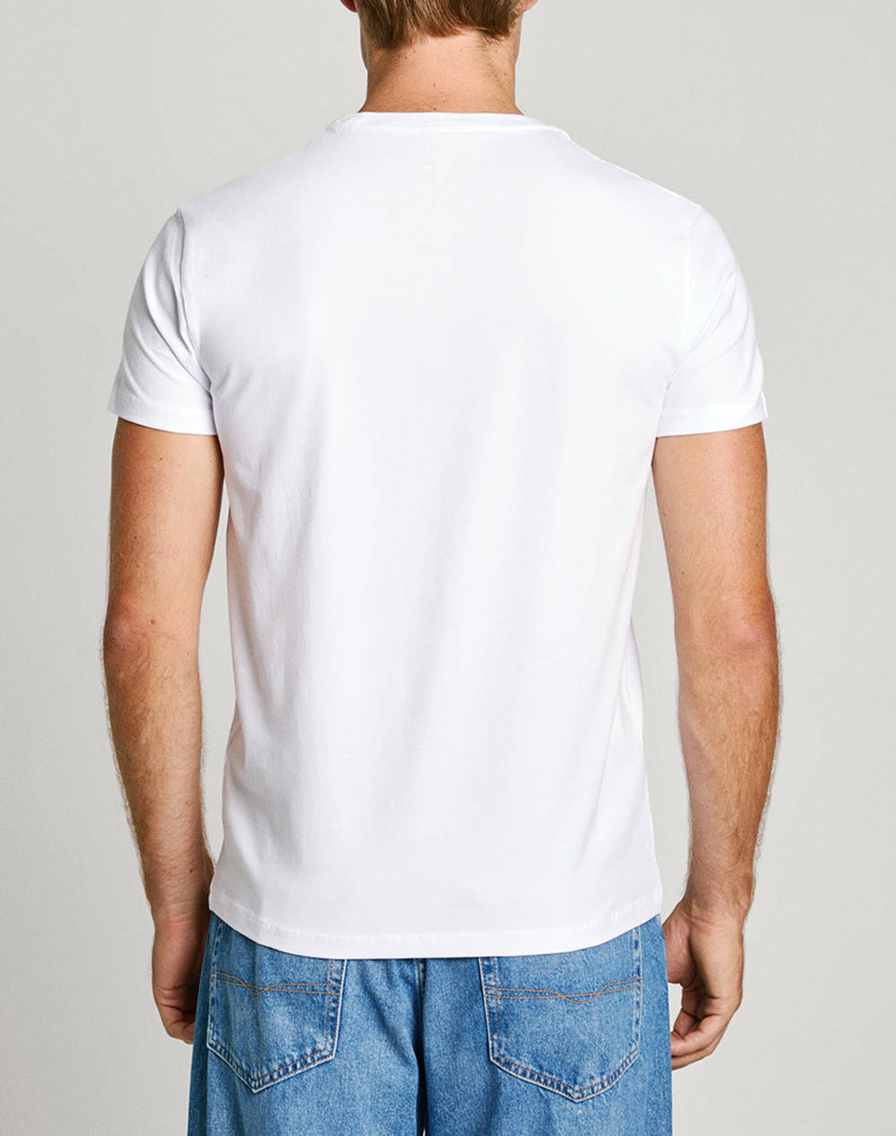 PEPE JEANS DROP 0 ORIGINAL STRETCH N ΜΠΛΟΥΖΑ ΑΝΔΡΙΚΟ PM508210-800/WHITE White φωτογραφία