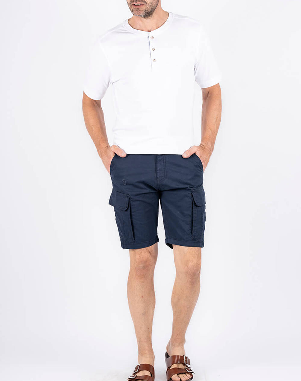 PREEND Allan AOP Shorts 19-100253-7115 DarkBlue φωτογραφία