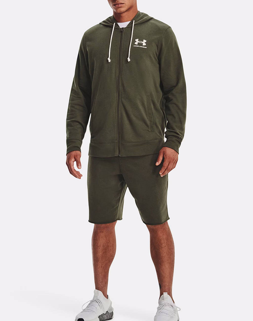 UNDER ARMOUR UA RIVAL TERRY SHORT 1361631-390 DarkGreen φωτογραφία