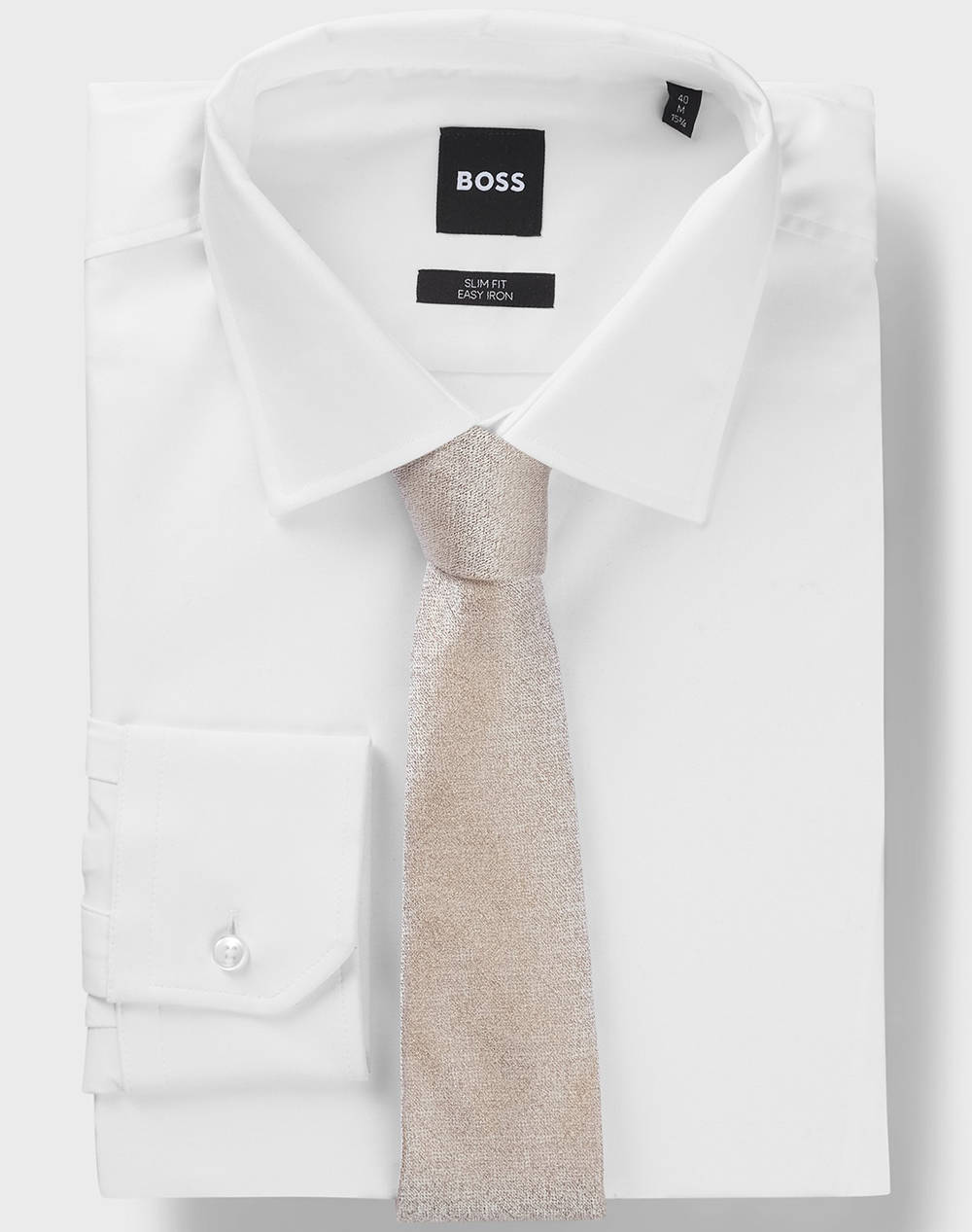 Boss C-Tie 7 5 Cm-251 10271076 01 50539821-275 Biege ανδρικά αξεσουάρ Γραβατες Politikos Shop Πολιτικός