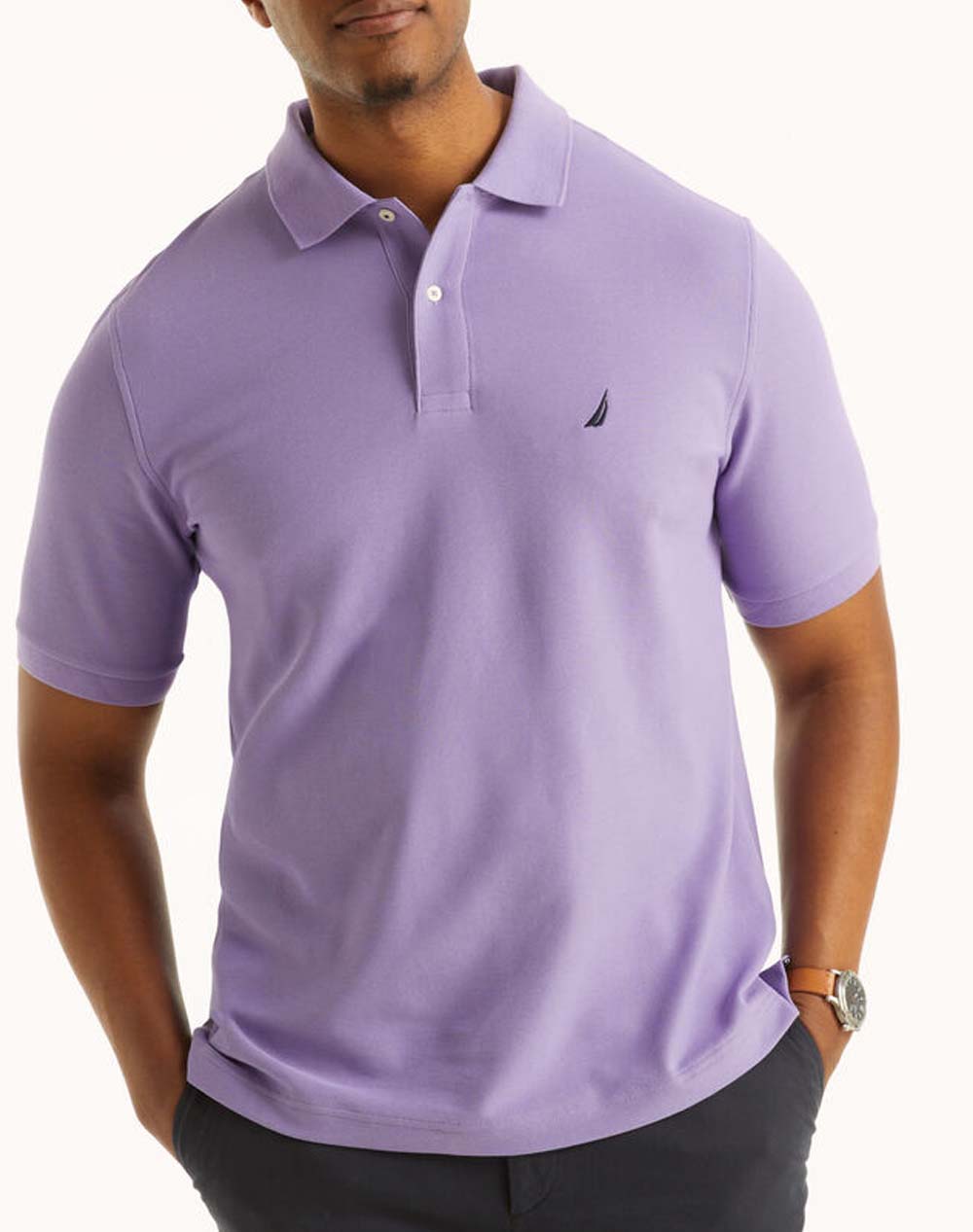 NAUTICA NAUTICA ΜΠΛΟΥΖΑ ΠΟΛΟ ΚΜ SS FCA CLASSIC FIT DECK POLO_SUSTAINABLE 3NCZ55000-5P6 Purple