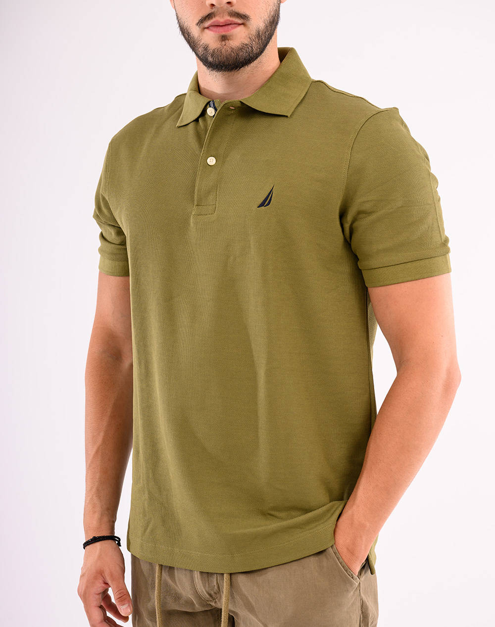 NAUTICA NAUTICA ΜΠΛΟΥΖΑ POLO ΚΜ SS FCA CLASSIC FIT DECK POLO 3NCK17000-3X8 Olive