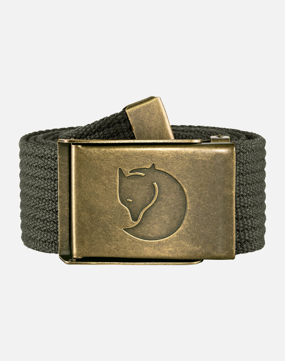 FJALL RAVEN FJALL RAVEN Canvas Brass Belt / Canvas Brass Belt 4 cm F77297-32 DarkGreen