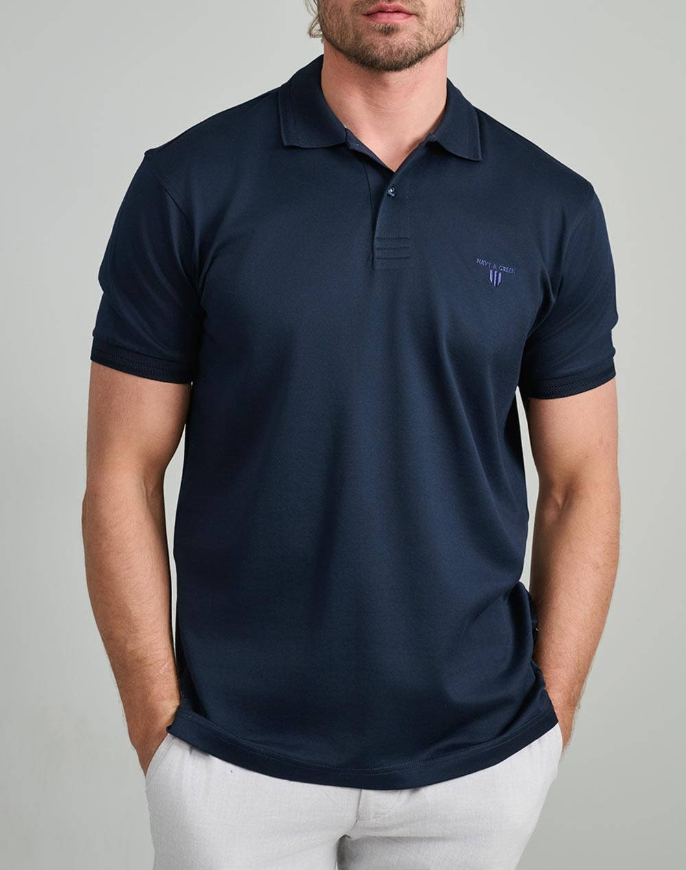 NAVY&GREEN NAVY&GREEN ΜΠΛΟΥΖΑ ΠΟΛΟ 24EY.025/PL-MARINE BLUE NavyBlue