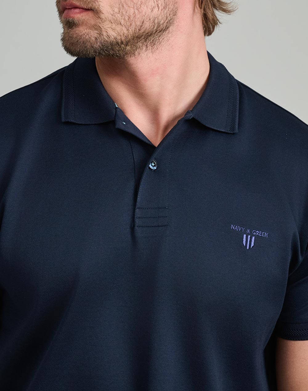 NAVY&GREEN ΜΠΛΟΥΖΑ ΠΟΛΟ 24EY.025/PL-MARINE BLUE NavyBlue φωτογραφία