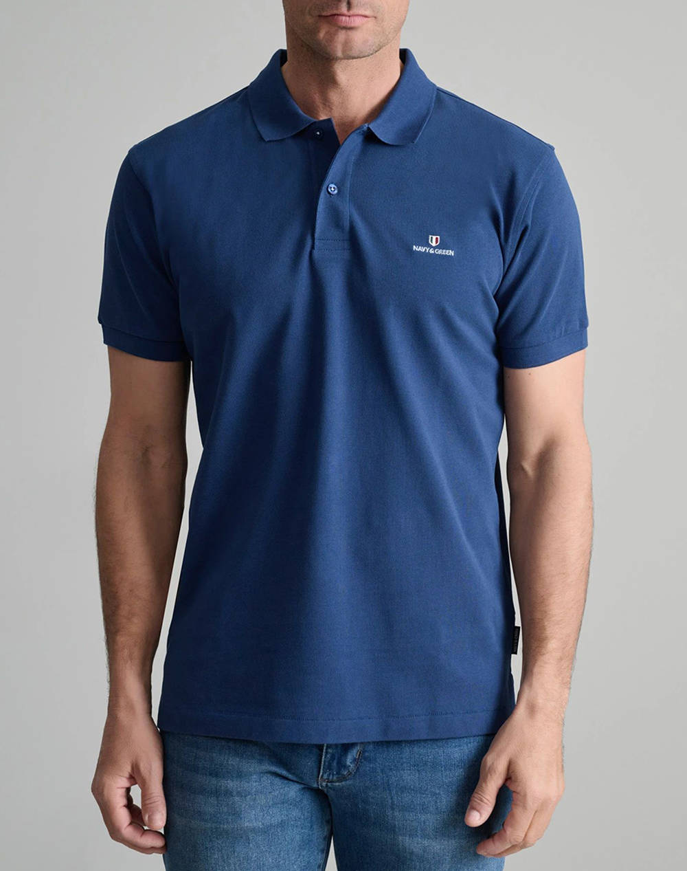 NAVY&GREEN NAVY&GREEN ΜΠΛΟΥΖΑΚΙ ΠΟΛΟ M/ΧΡΩΜΟ, CUSTOM FIT 24GE.300.8-Atlantic Blue Blue