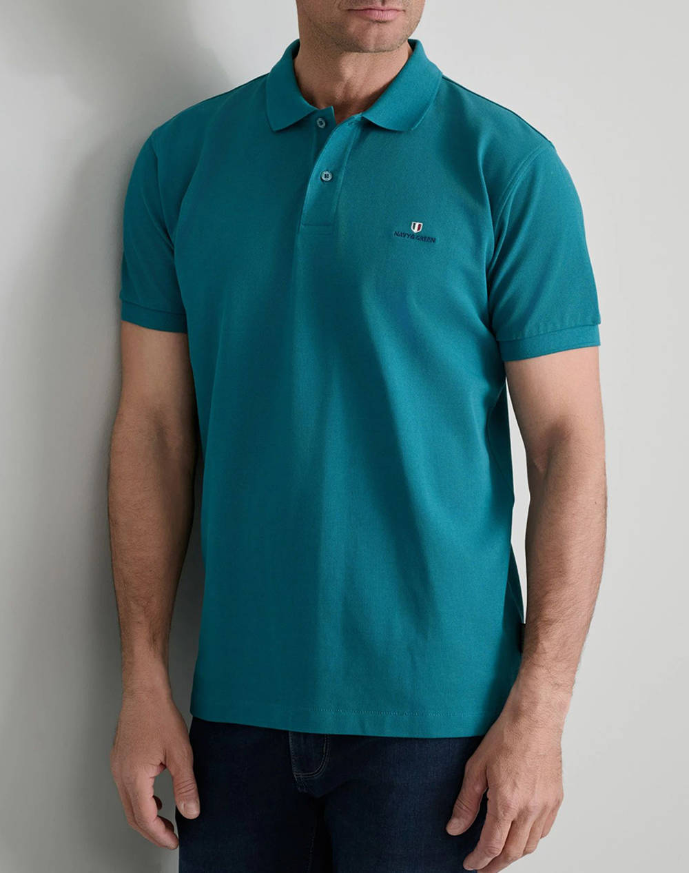 NAVY&GREEN ΜΠΛΟΥΖΑΚΙ ΠΟΛΟ M/ΧΡΩΜΟ, CUSTOM FIT 24GE.300.8-Deep Lake SeaShell φωτογραφία