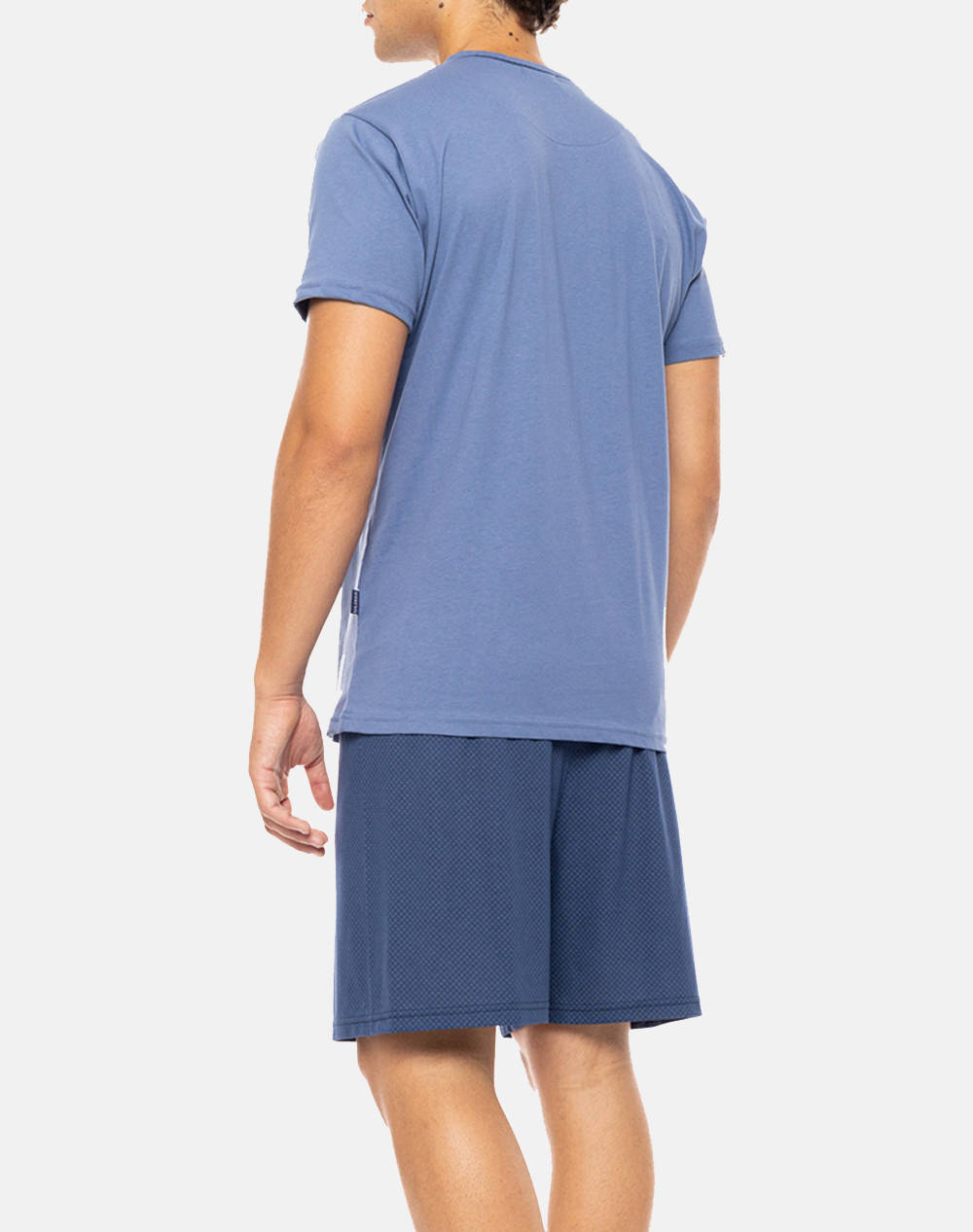 PINK LABEL PYJAMA V NAVY MOSS S-M574-Cosmos Blue Blue φωτογραφία