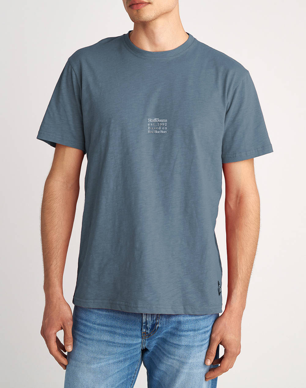 STAFF STAFF Man T-Shirt Fitz 64-016.053-Ν0193 SteelBlue