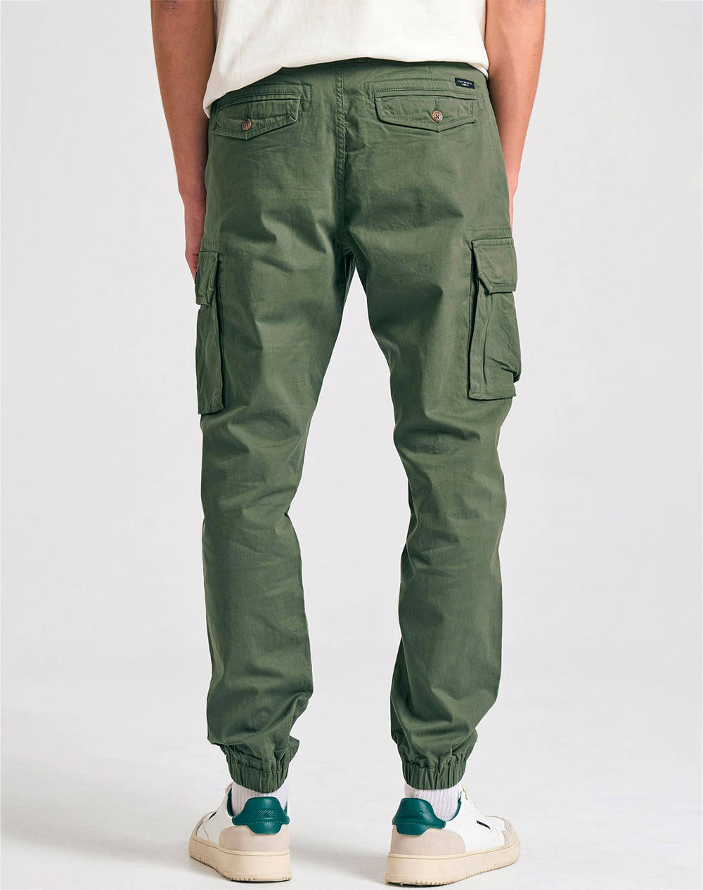 FUNKY BUDDHA Ανδρικό Παντελόνι Cargo FBM011-030-02-DUSTY GREEN Green φωτογραφία