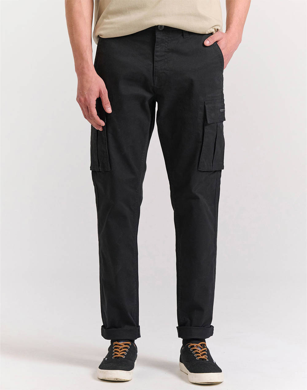 FUNKY BUDDHA FUNKY BUDDHA Ανδρικό Παντελόνι Cargo FBM011-002-02-BLACK Black