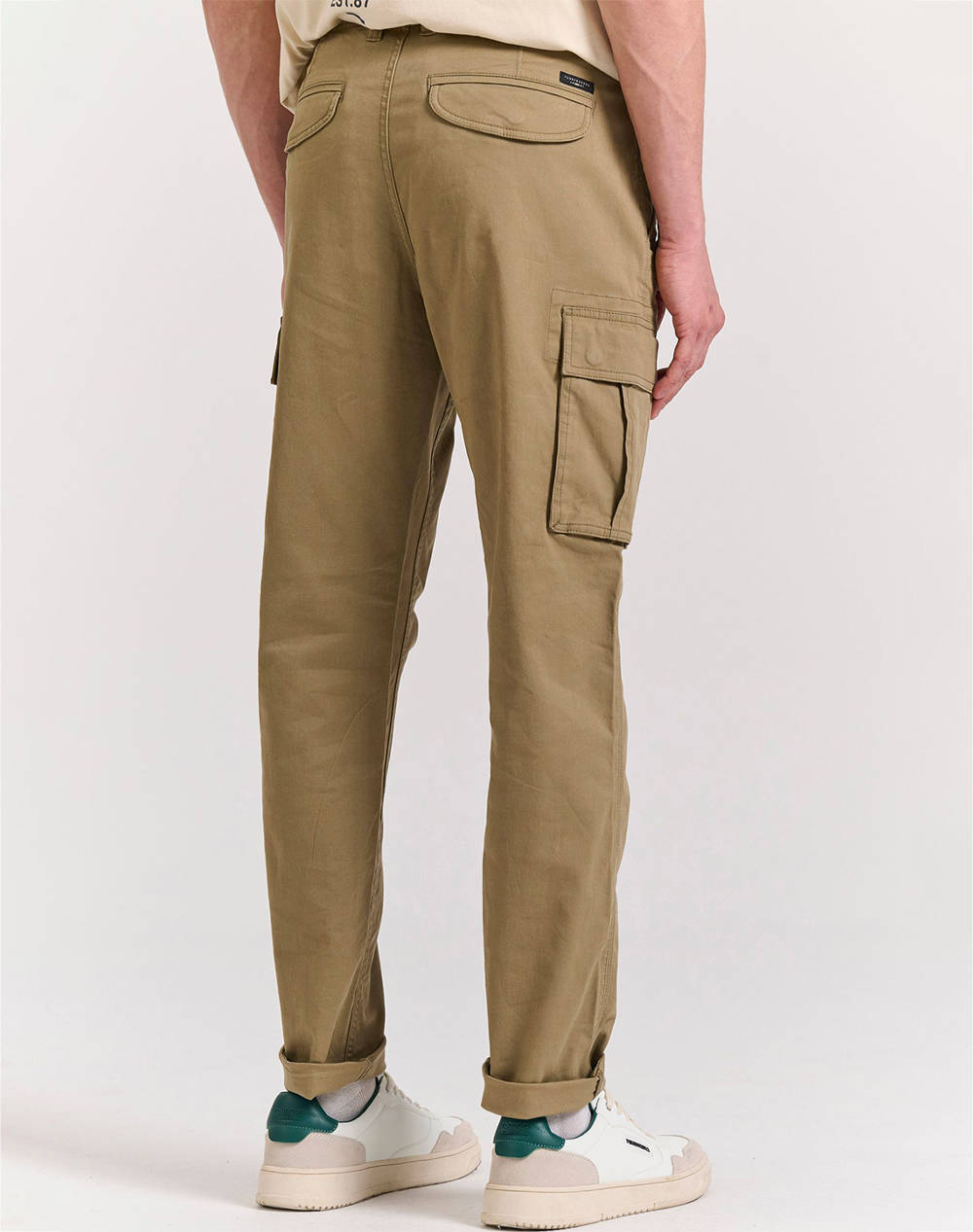 FUNKY BUDDHA Ανδρικό Παντελόνι Cargo FBM011-002-02-OREGANO SandyBrown φωτογραφία