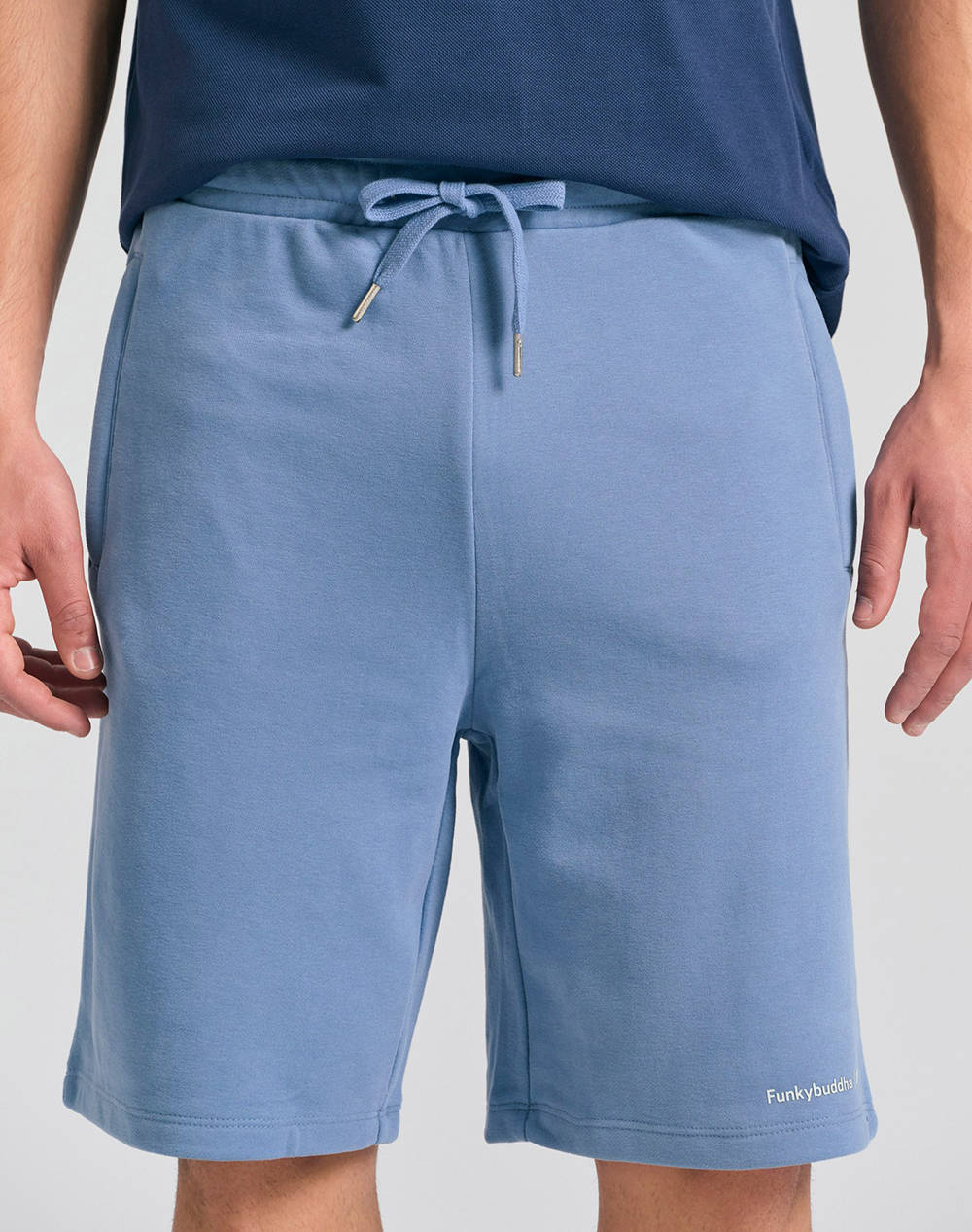 FUNKY BUDDHA FUNKY BUDDHA Ανδρικό Αθλητικό Σορτς FBM011-050-03-SMOKE BLUE LightBlue