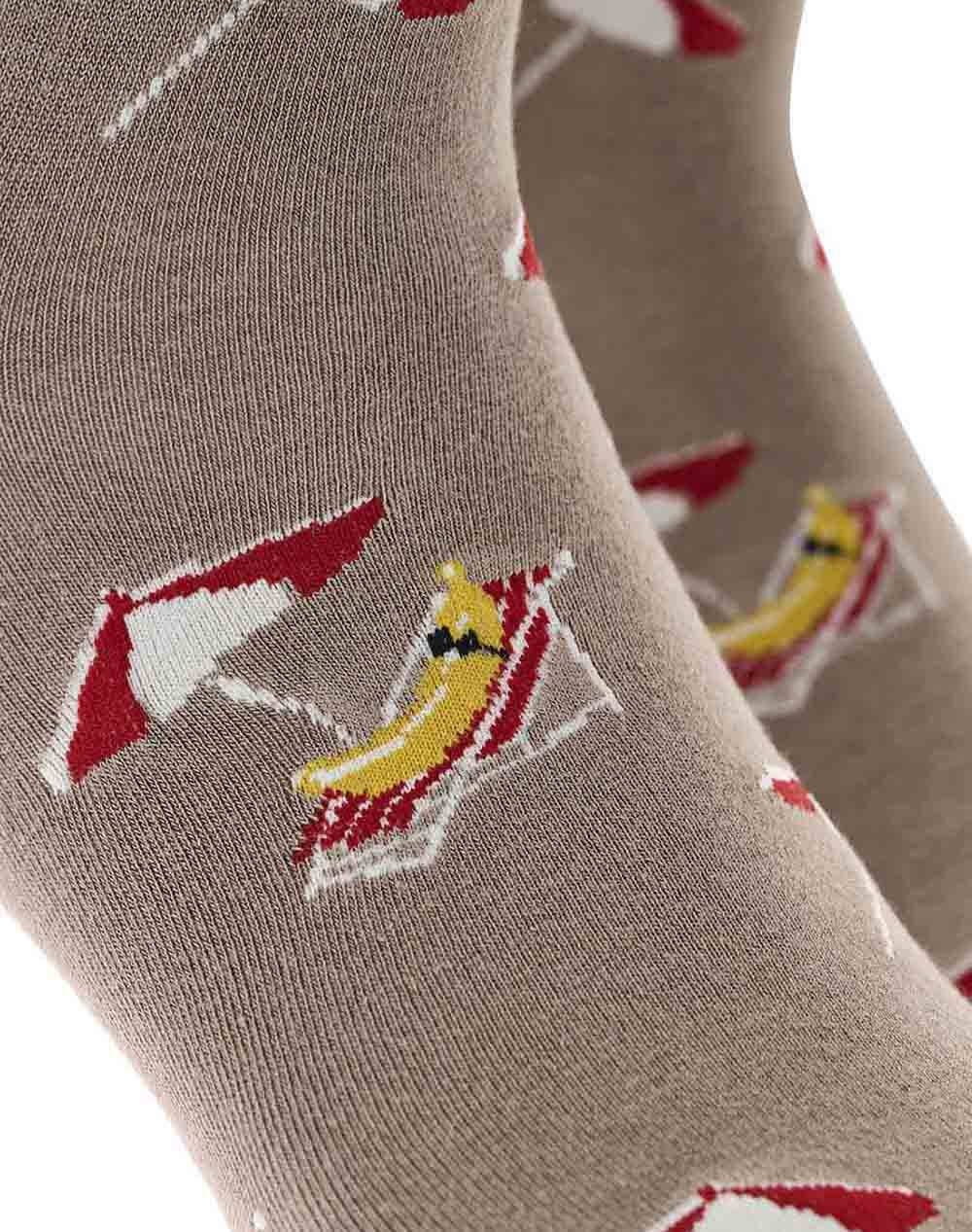 WALK ΑΝΔΡΙΚΕΣ ΚΑΛΤΣΕΣ BAMBOO ΜΕ ΣΧΕΔΙΟ W304-43-65/ΚΑΦΕ ΑΝΟΙΚΤΟ Brown φωτογραφία