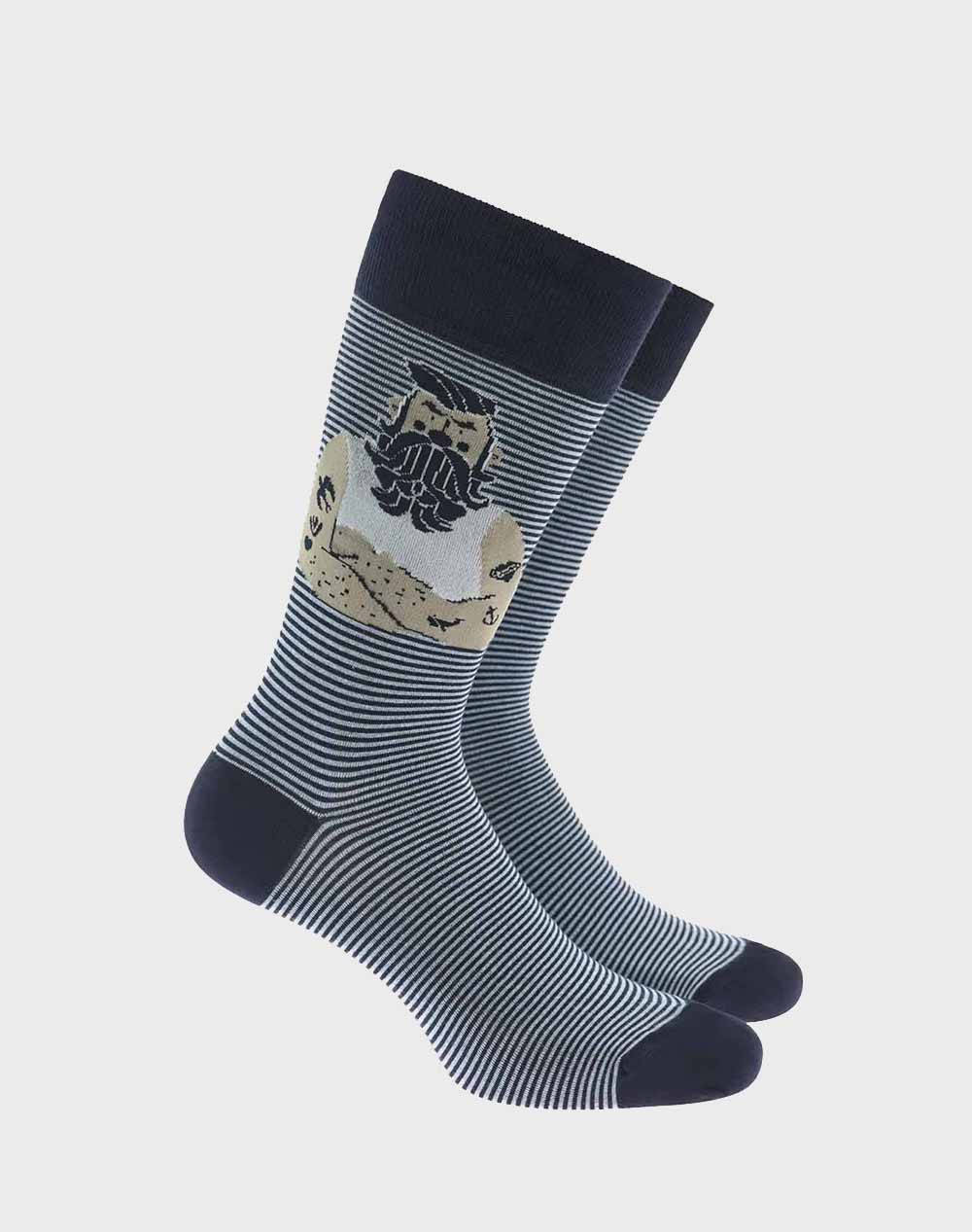 WALK WALK ΑΝΔΡΙΚΕΣ ΚΑΛΤΣΕΣ BAMBOO ΜΕ ΣΧΕΔΙΟ W304-44-75/ΜΠΛΕ ΣΚΟΥΡΟ 2 DarkBlue