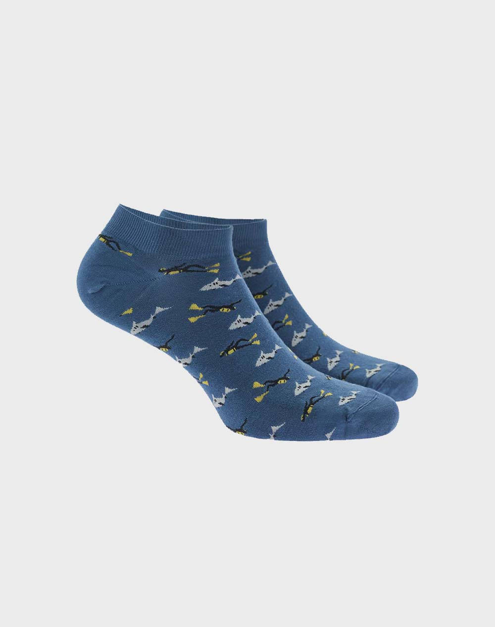 WALK WALK ΑΝΔΡΙΚΕΣ ΚΑΛΤΣΕΣ BAMBOO ΚΟΦΤΕΣ ΜΕ ΣΧΕΔΙΟ W324-18-04/ΜΠΛΕ ΑΝΟΙΚΤΟ Blue