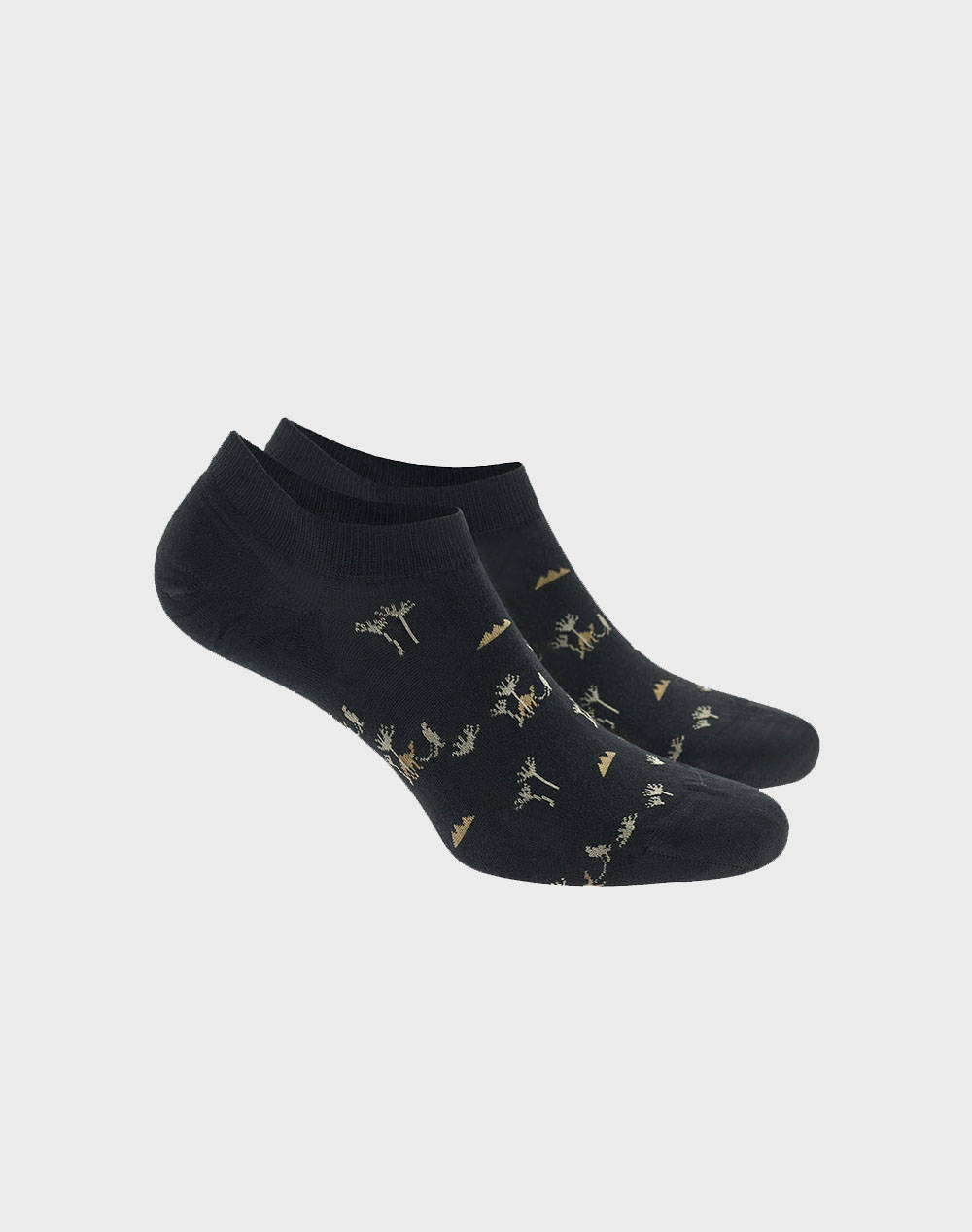 WALK ΑΝΔΡΙΚΕΣ SNEAKER ΚΑΛΤΣΕΣ BAMBOO ΜΕ ΣΧΕΔΙΟ W325-10-02/ΜΑΥΡΟ Black