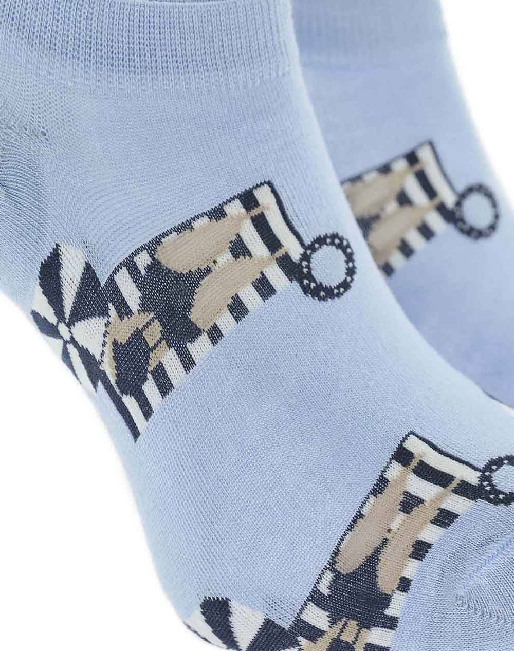 WALK ΓΥΝΑΙΚΕΙΕΣ SNEAKER ΚΑΛΤΣΕΣ BAMBOO ΜΕ ΣΧΕΔΙΟ W335-11-42/ΣΙΕΛ ΑΝΟΙΚΤΟ Ciel φωτογραφία