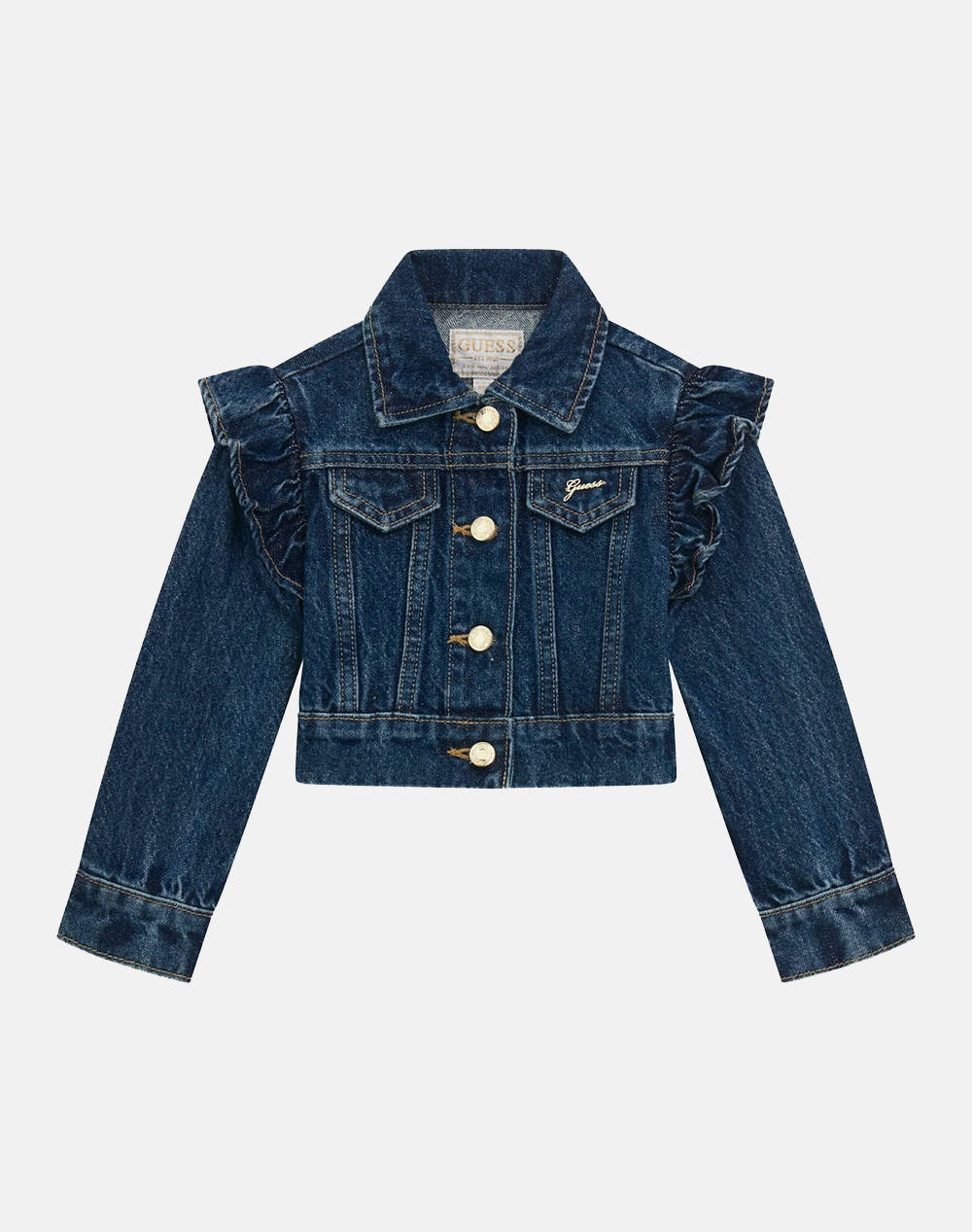 GUESS GUESS DENIM LUREX JACKET ΜΠΟΥΦΑΝ ΠΑΙΔΙΚΟ GIRL K5RL00D5D90-QULX DenimBlue