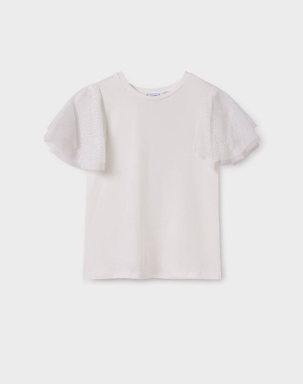 MAYORAL ΜΠΛΟΥΖΑ ΚΟΝΤ/ΚΗ ΜΑΝΙΚΙΑ ΤΟΥΛΙ 06022A-086 Ecru