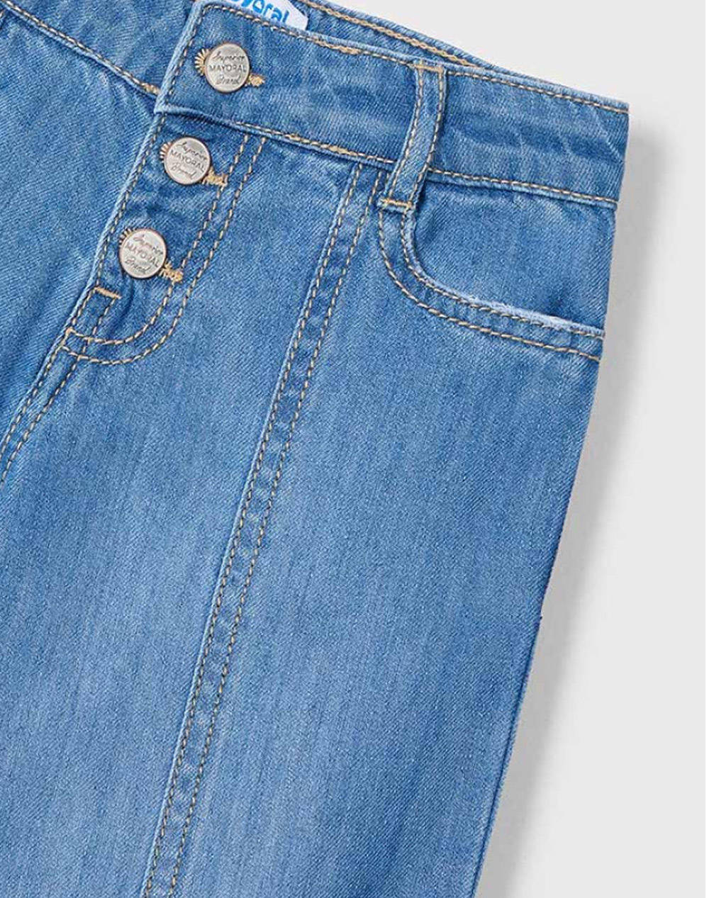 MAYORAL ΠΑΝΤΕΛΟΝΙ ΜΑΚΡΥ DENIM ΦΑΡΔΥ 03558-076 DenimBlue φωτογραφία