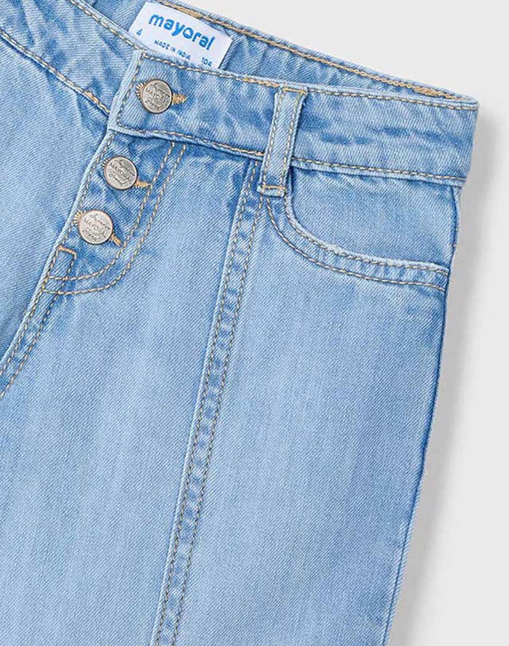 MAYORAL ΠΑΝΤΕΛΟΝΙ ΜΑΚΡΥ DENIM ΦΑΡΔΥ 03558-075 DenimLightBlue φωτογραφία