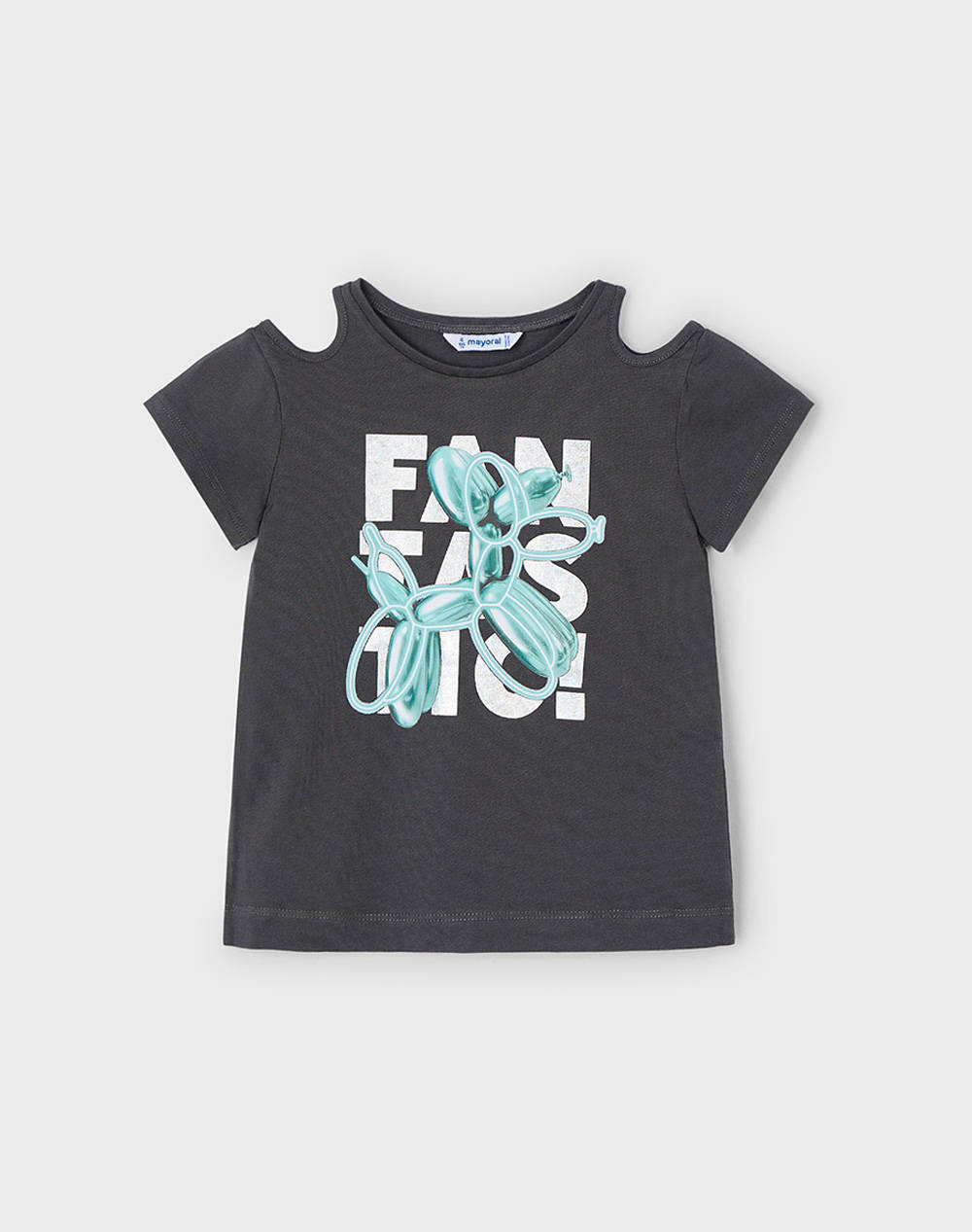 MAYORAL ΜΠΛΟΥΖΑ ΚΟΝΤΟΜΑΝΙΚΗ CUT OUT 03056-023 DarkGray