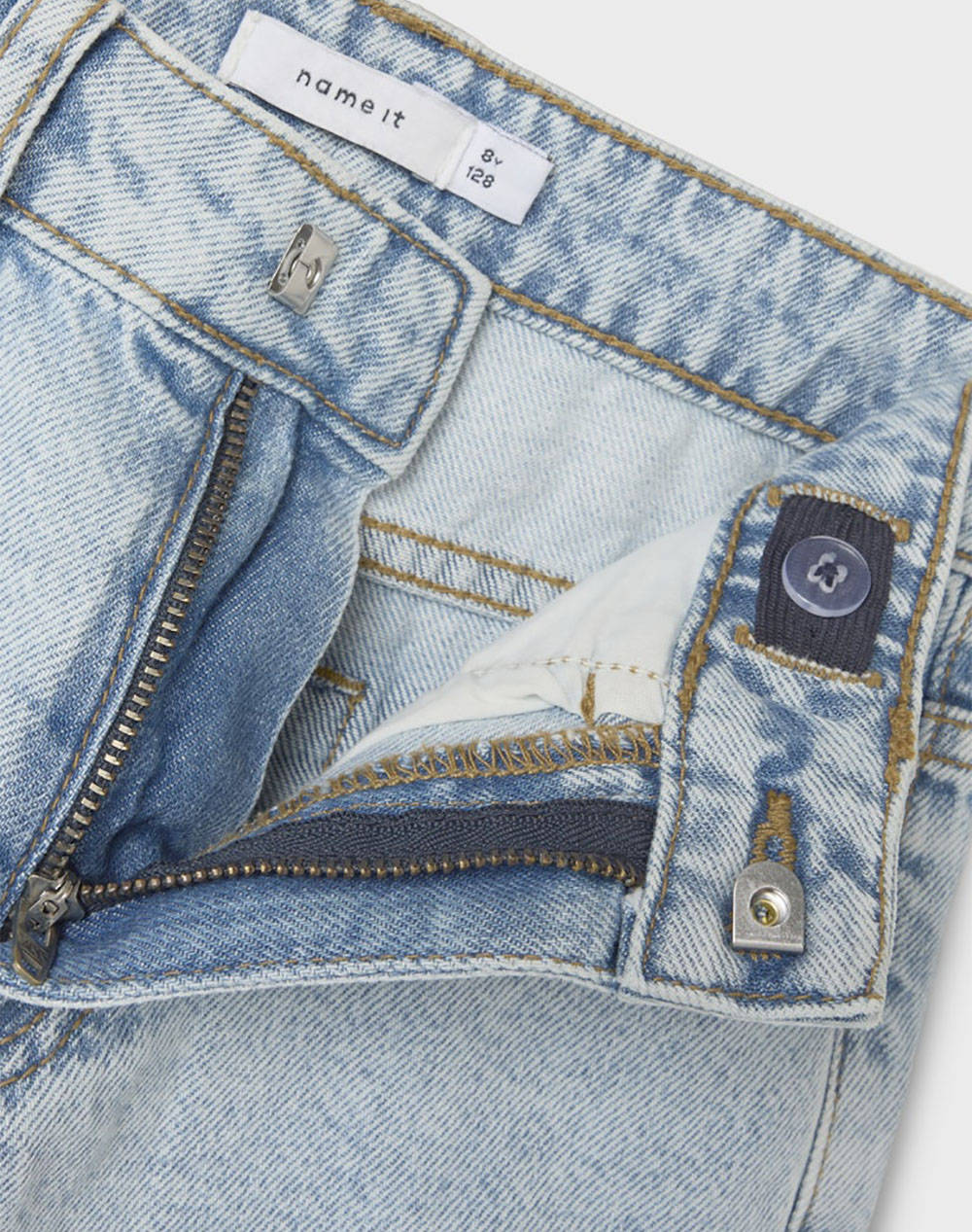 NAME IT NKFBELLA HW WIDE DNM SHORTS 1488-BE NOOS 13240207-Light Blue Bleached Denim DenimLightBlue φωτογραφία