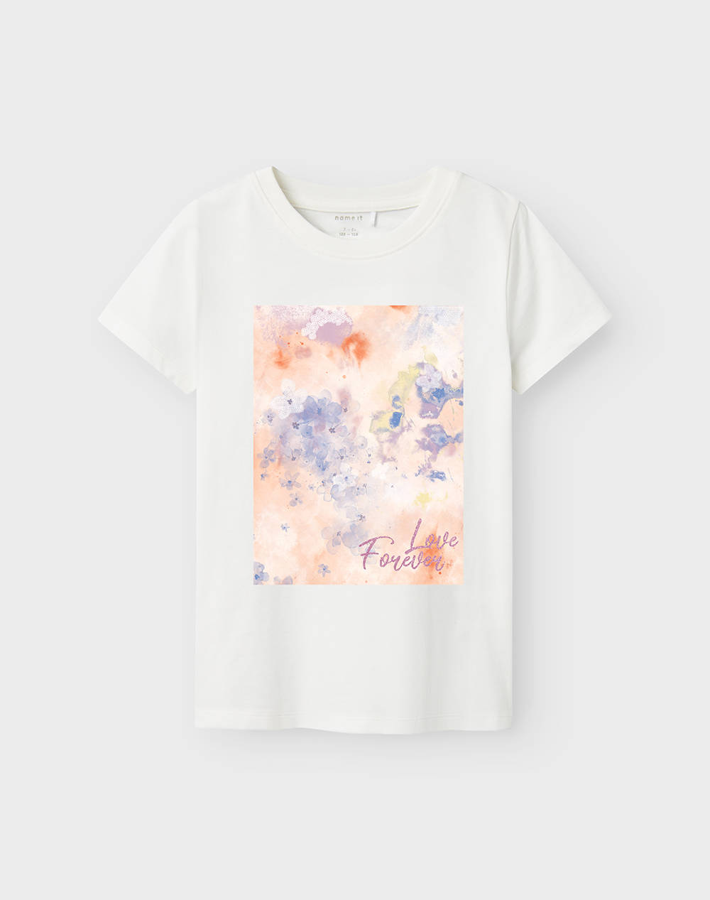 NAME IT NAME IT NKFBATU SS TOP BOX 13238726-Cloud DancerRedOrange White