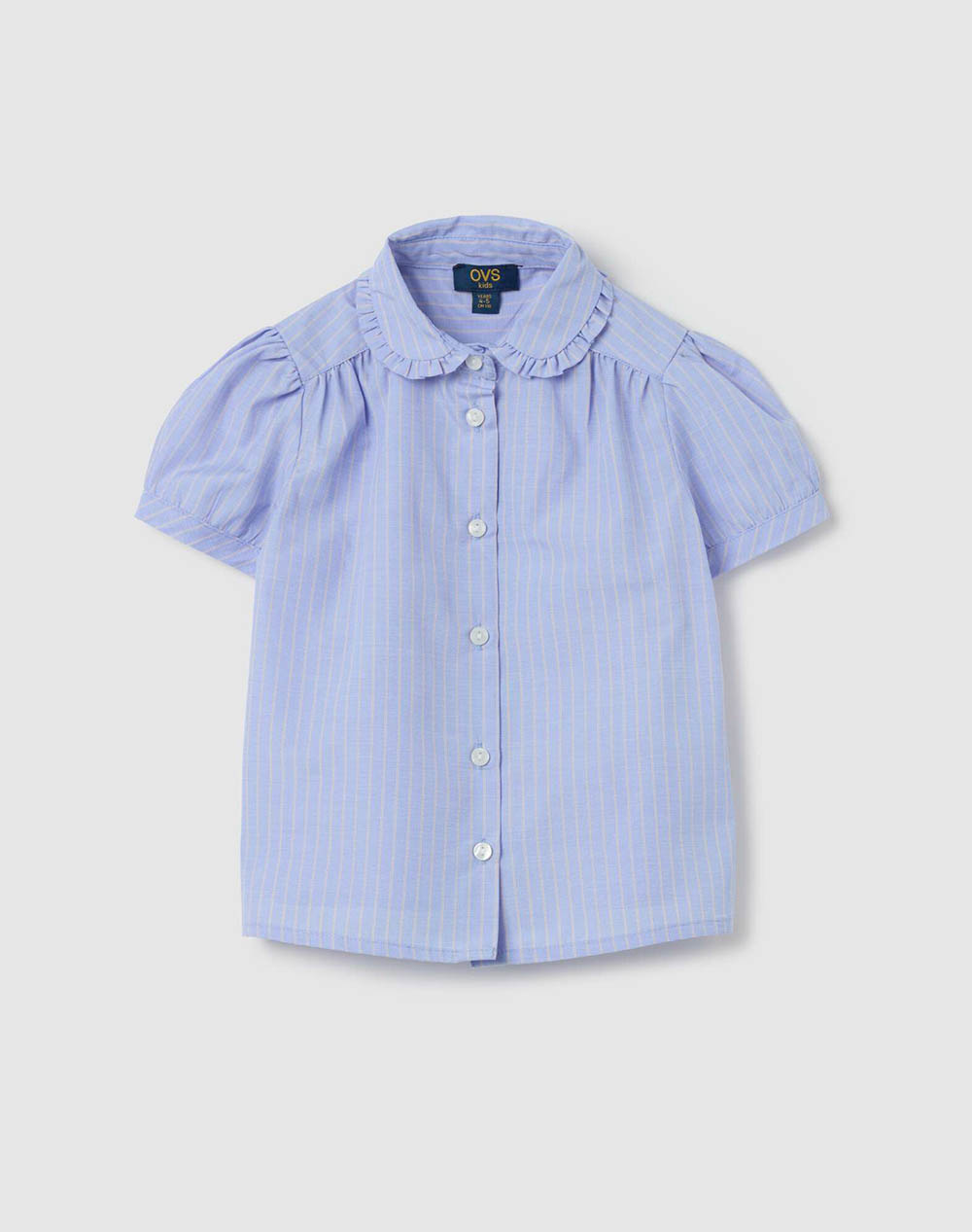 OVS OVS SHORT SLEEVES Y/D BLOUSE 2176712-LIGHT BLUE LightBlue