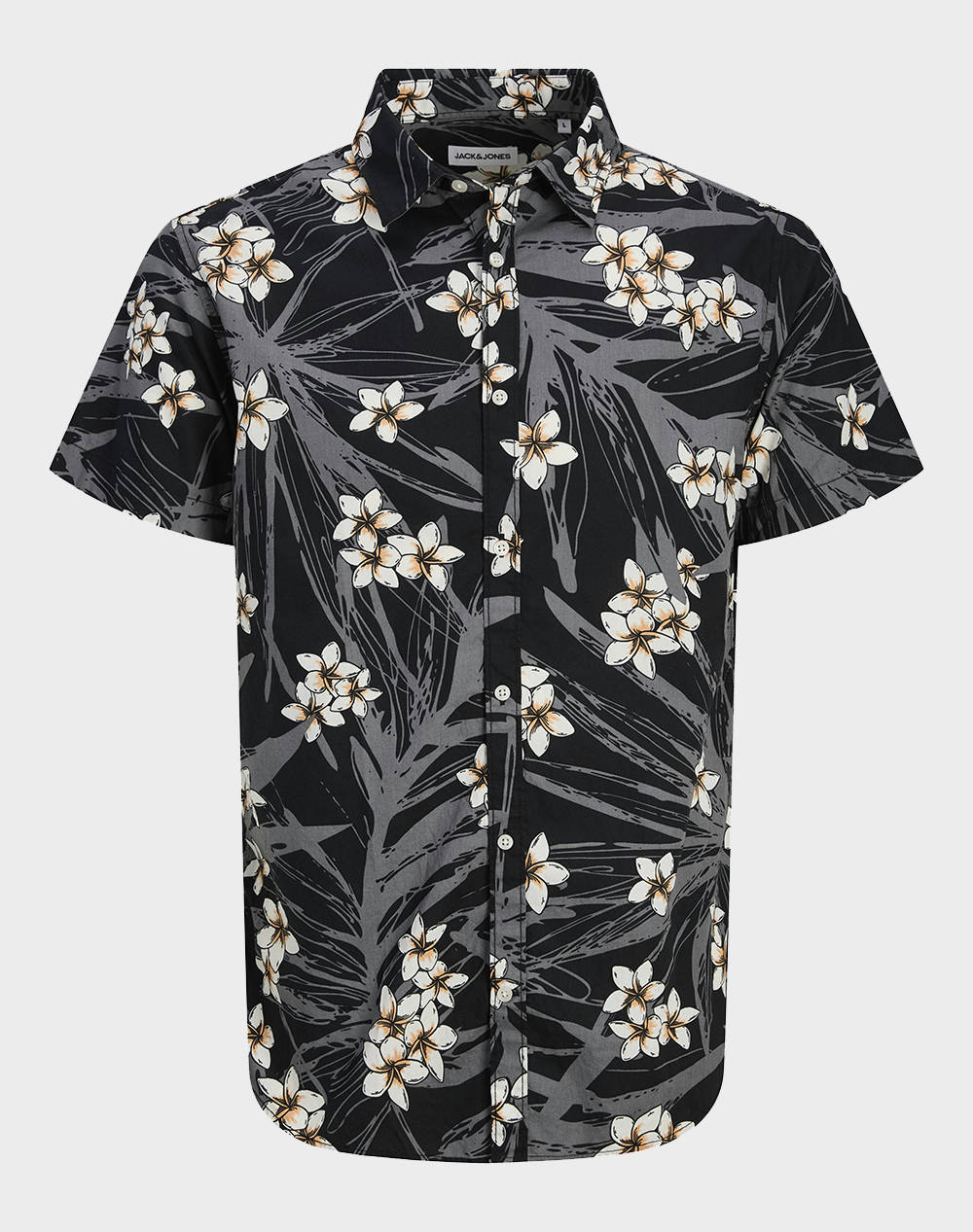 JACK&JONES JJHAWAII AOP SHIRT SS JNR 12269273-BLACK Black