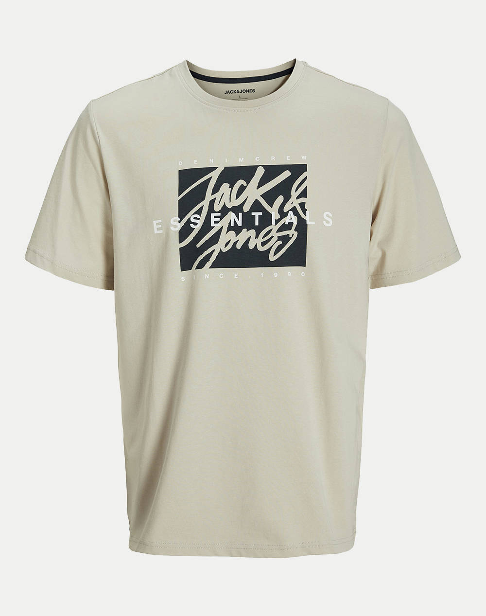 JACK&JONES JACK&JONES JJCOLTON TEE SS CREW NECK JNR 12269876-Moonbeam Biege