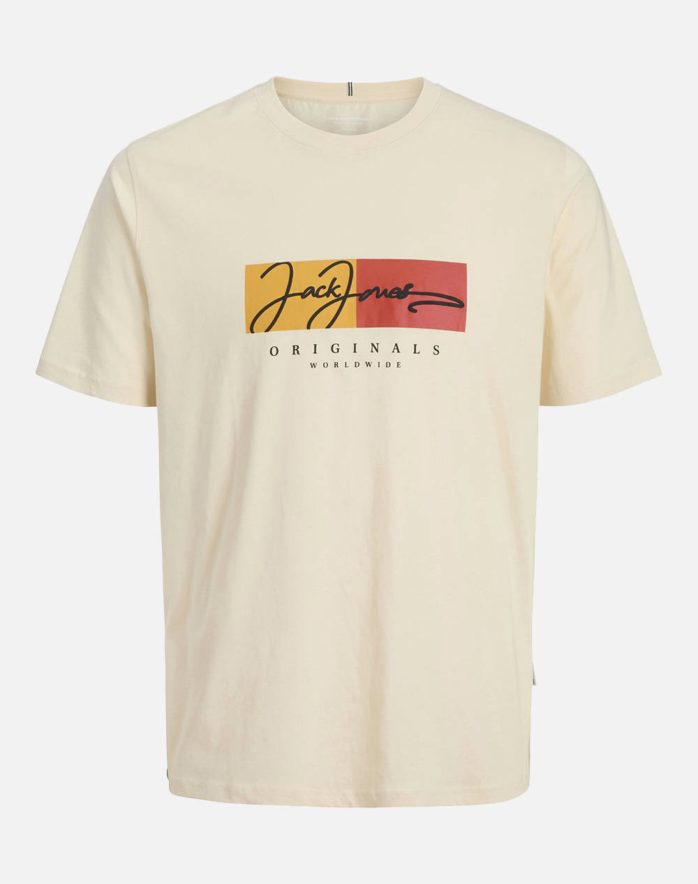 JACK&JONES JACK&JONES JORFREDERIKSBERG BOXSCRIPT TEE SS SN JNR 12278408-Antique WhiteSS25 Ecru