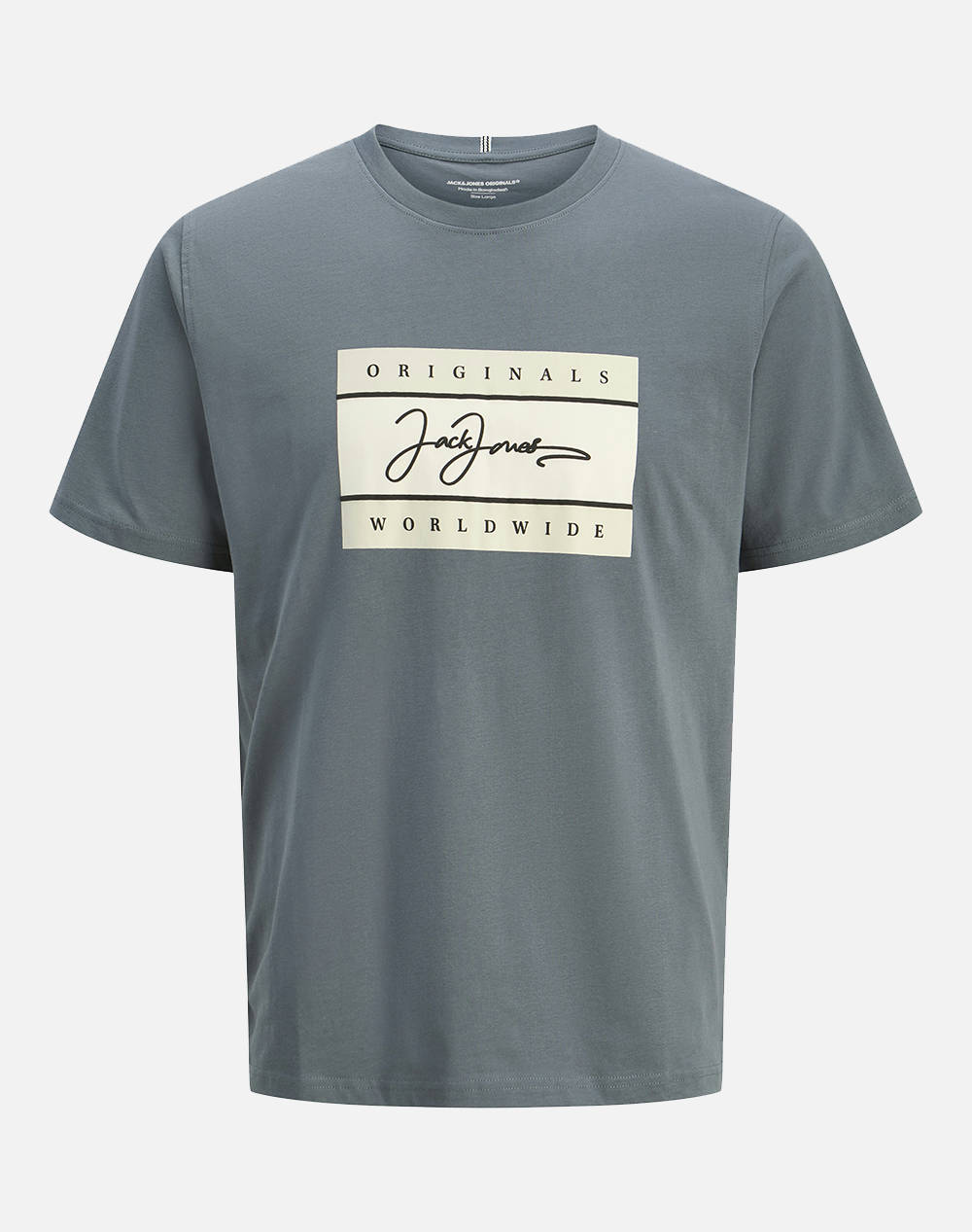 JACK&JONES JACK&JONES JORFREDERIKSBERG BOXSCRIPT TEE SS SN JNR 12278408-Stormy WeatherSS25 Gray