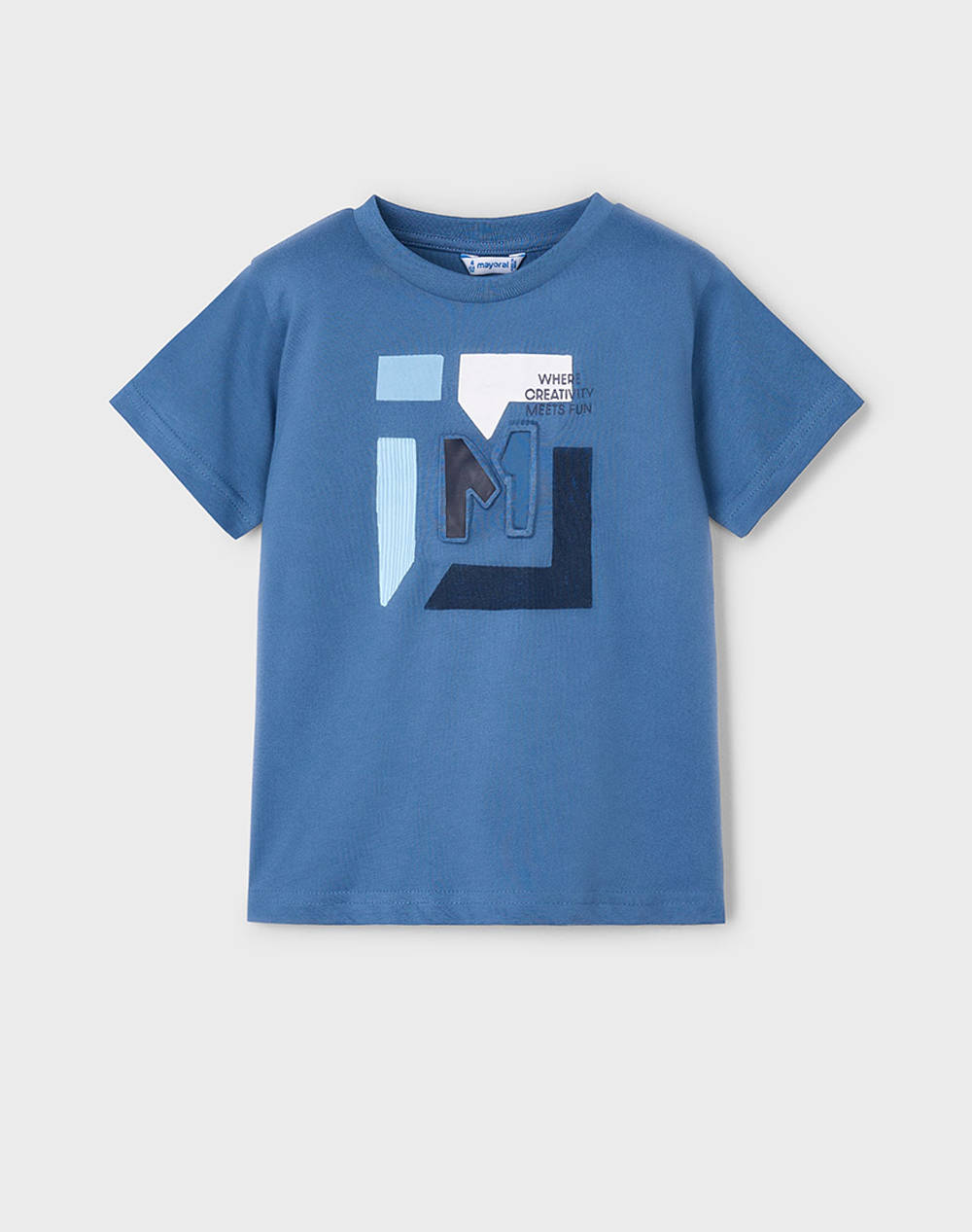 MAYORAL ΜΠΛΟΥΖΑ ΚΟΝΤ/ΚΗ ΑΝΑΓΛΥΦΗ "M" 03030-022 Blue