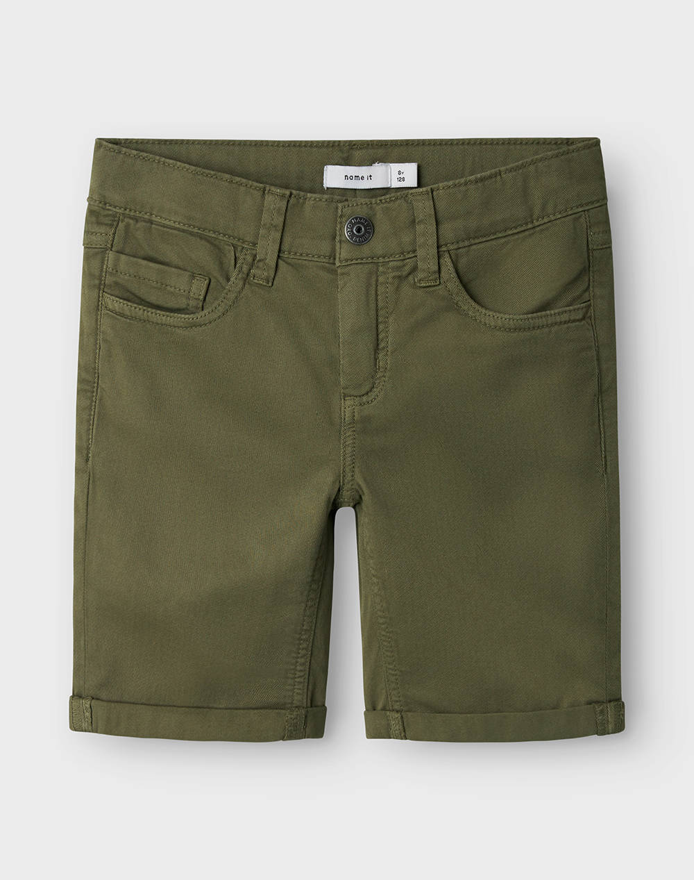 NAME IT NKMSILAS ISAK LSHORT TWI 3122-MF TB NOOS 13238085-Deep Lichen Green DarkOliveGreen
