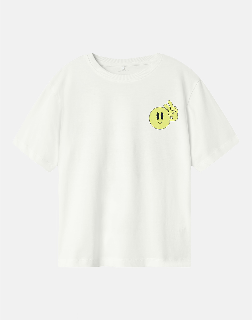 NAME IT NKMZULLA SS NREG TOP BOX NOOS 13240436-Bright WhiteSUNNYLIME OffWhite