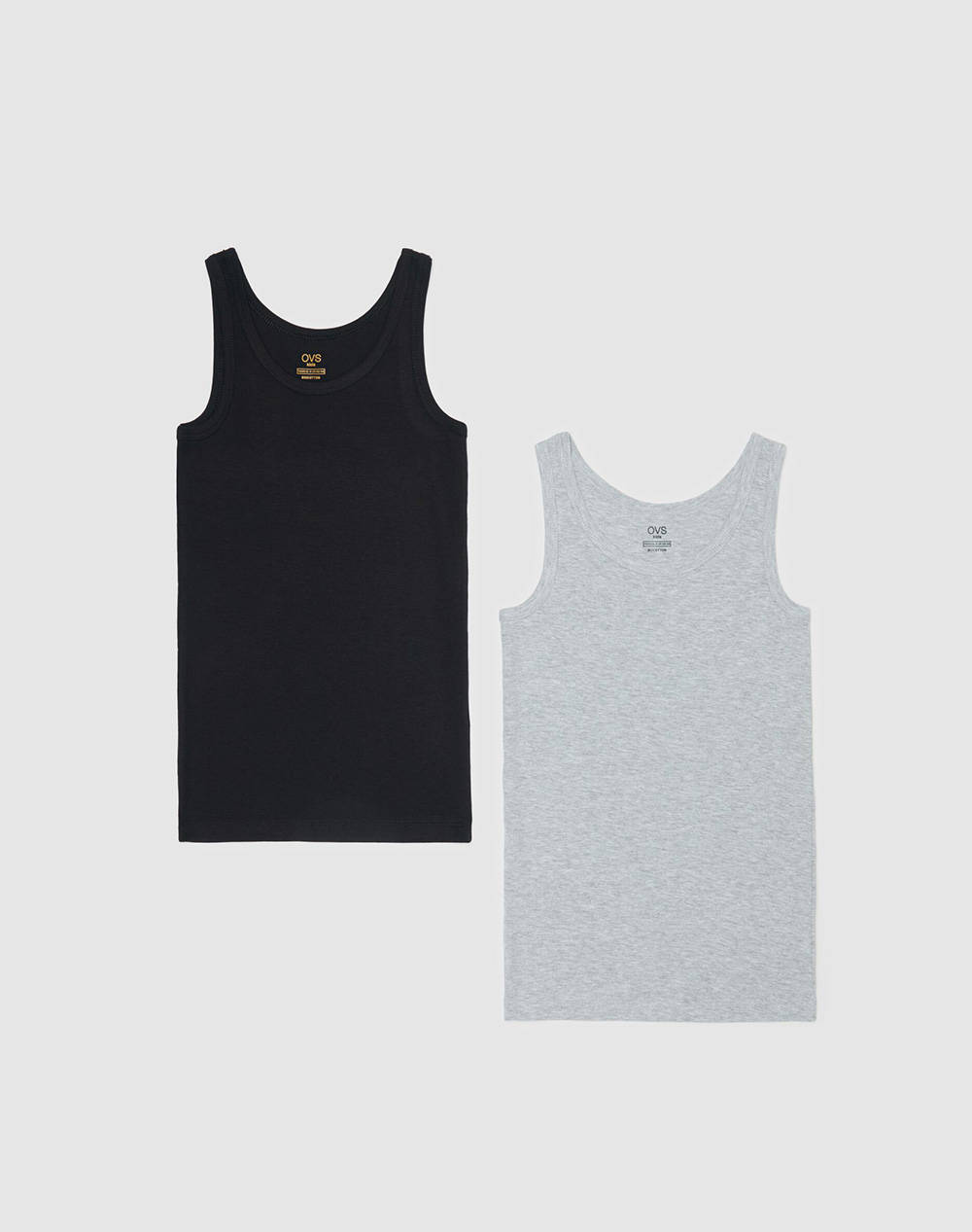 OVS OVS PK 2 SINGLET SS 10/15 RIB 2257289-GREY/BLUE Multi