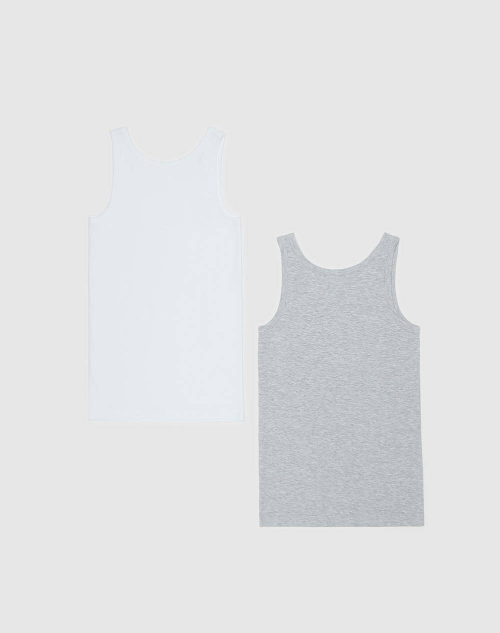 OVS PK 2 SINGLET SS 10/15 RIB 2257292-WHITE/GREY Multi φωτογραφία