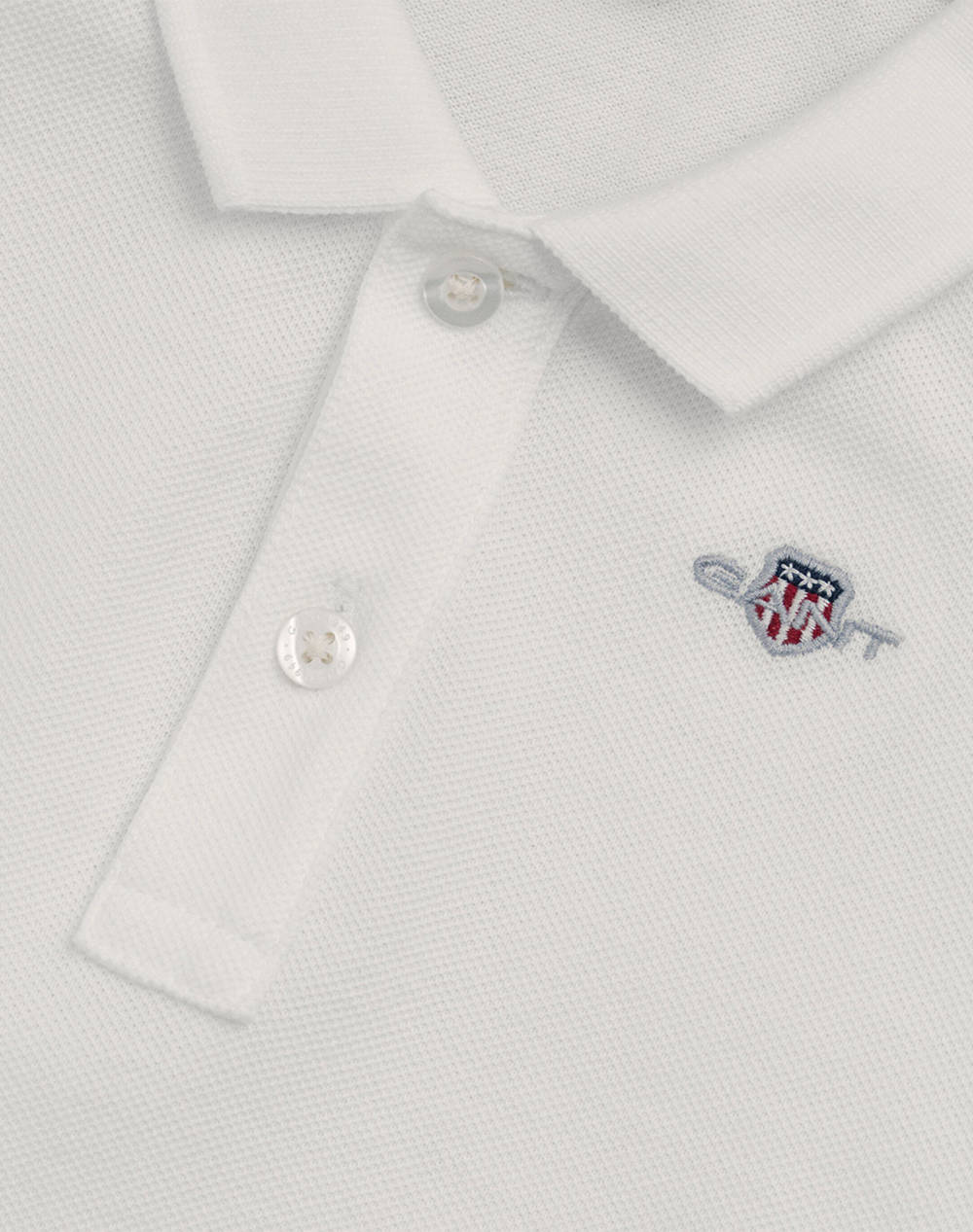GANT ΜΠΛΟΥΖΑ ΚΜ SHIELD PIQUE SS RUGGER 3G505186-110 White φωτογραφία