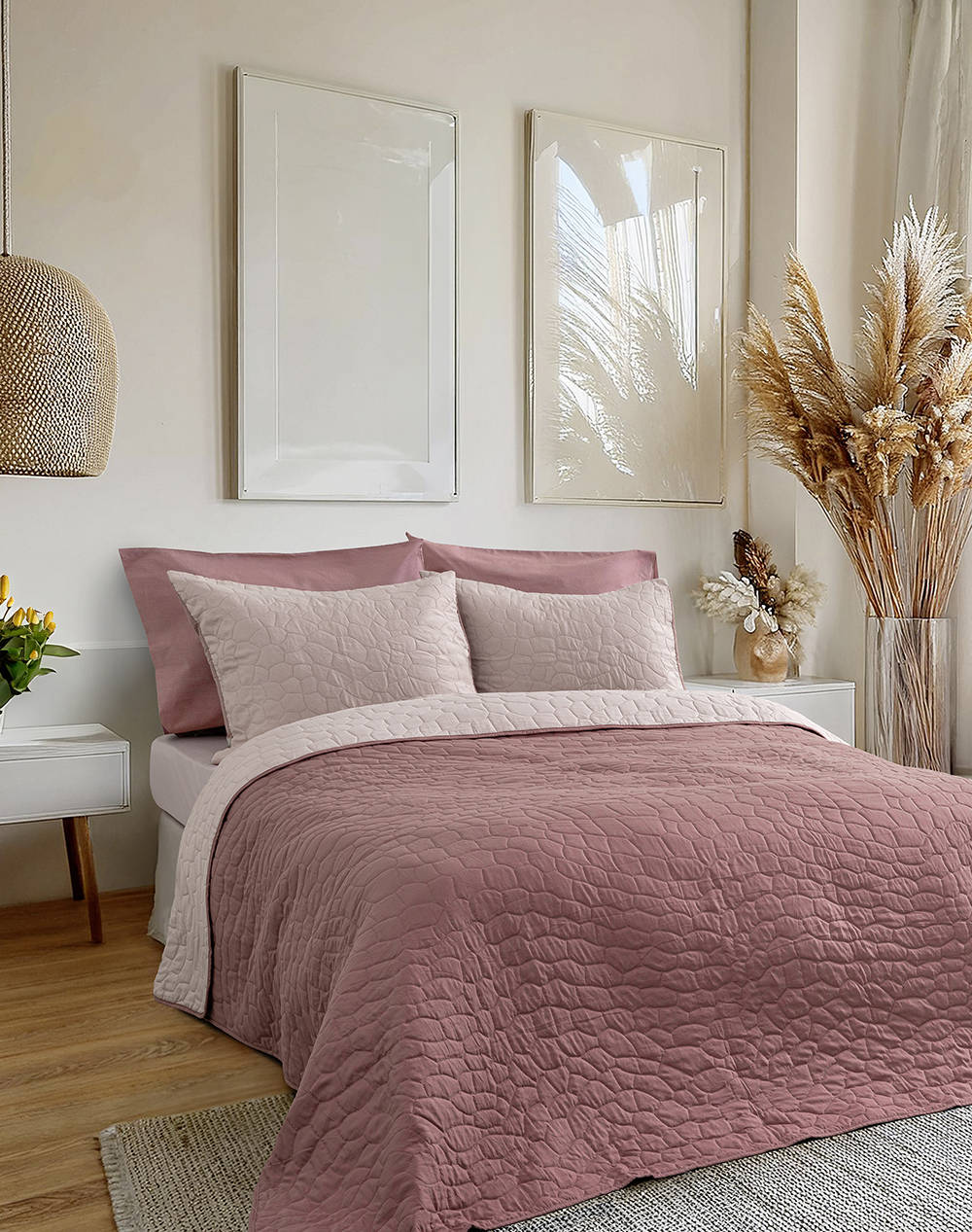 NIMA HOME NIMA Κουβερλί Μονό - Nala Wild Dusty Pink / Apple (Διαστάσεις: 160x240εκ.) N34677
