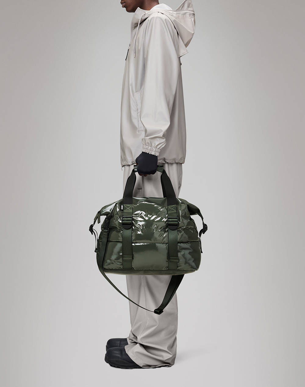 RAINS Puffer Mix Weekend Bag Small W3 (Διαστάσεις: 27 x 26 x 52εκ.) 14060-127 Green φωτογραφία