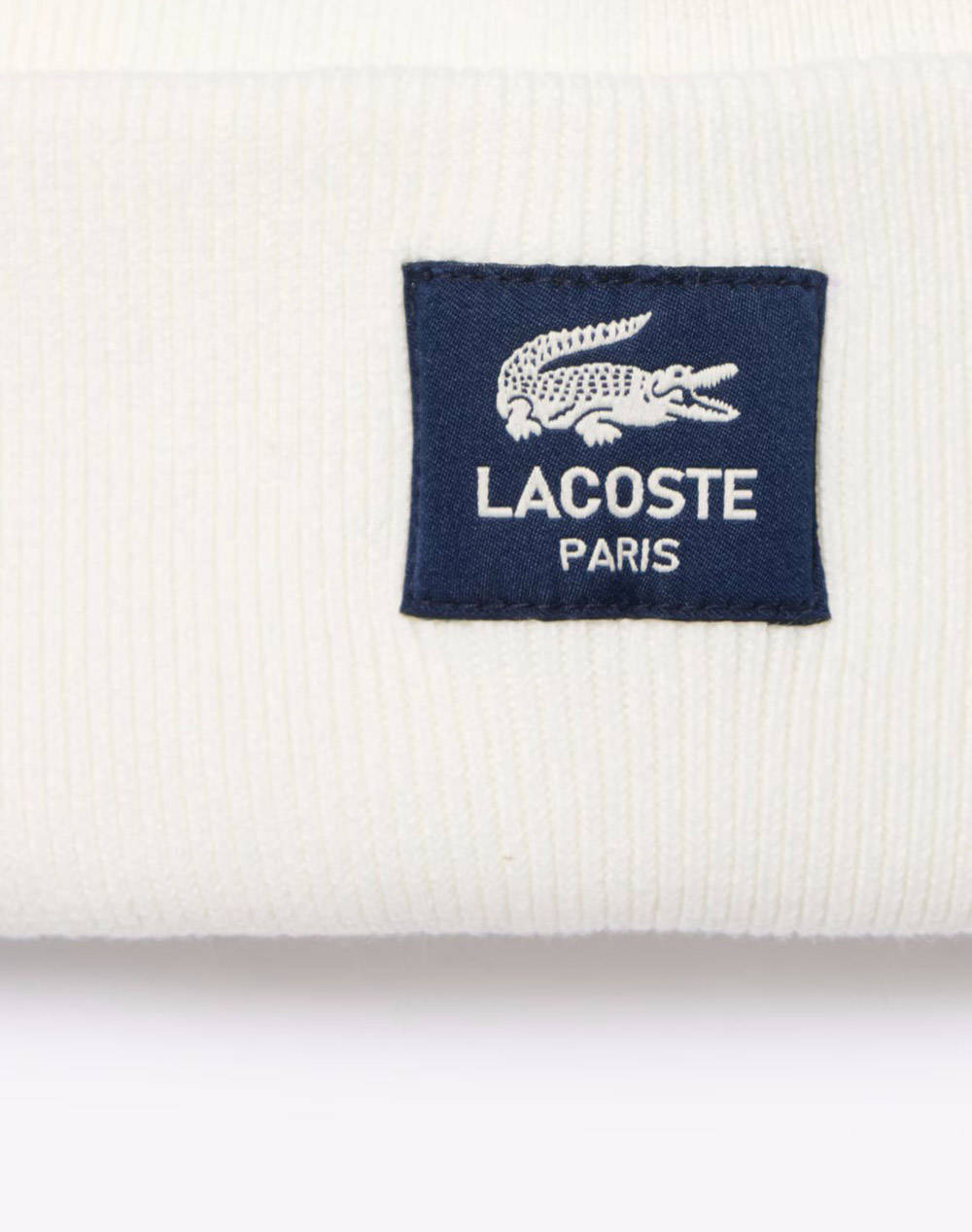 LACOSTE ΚΑΠΕΛΟ KNITTED CAPS 3RB3046-70V OffWhite φωτογραφία