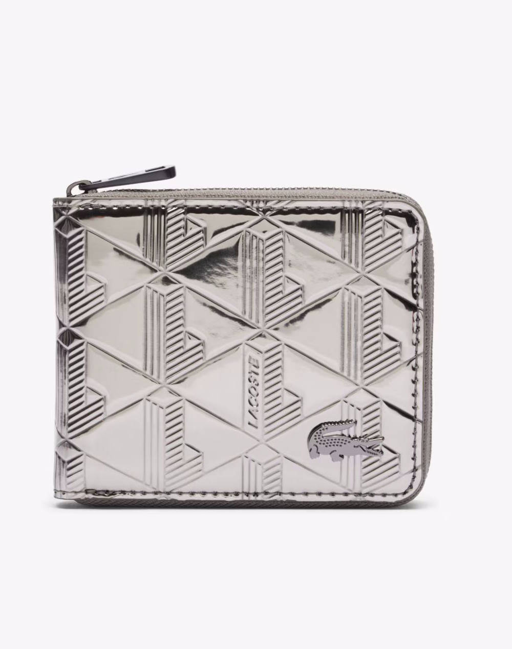 LACOSTE LACOSTE ΠΟΡΤΟΦΟΛΙ MONEY PIECES (Διαστάσεις: 11 x 9,5 x 2εκ.) 3NU4902BG-Q83 MetallicSilver