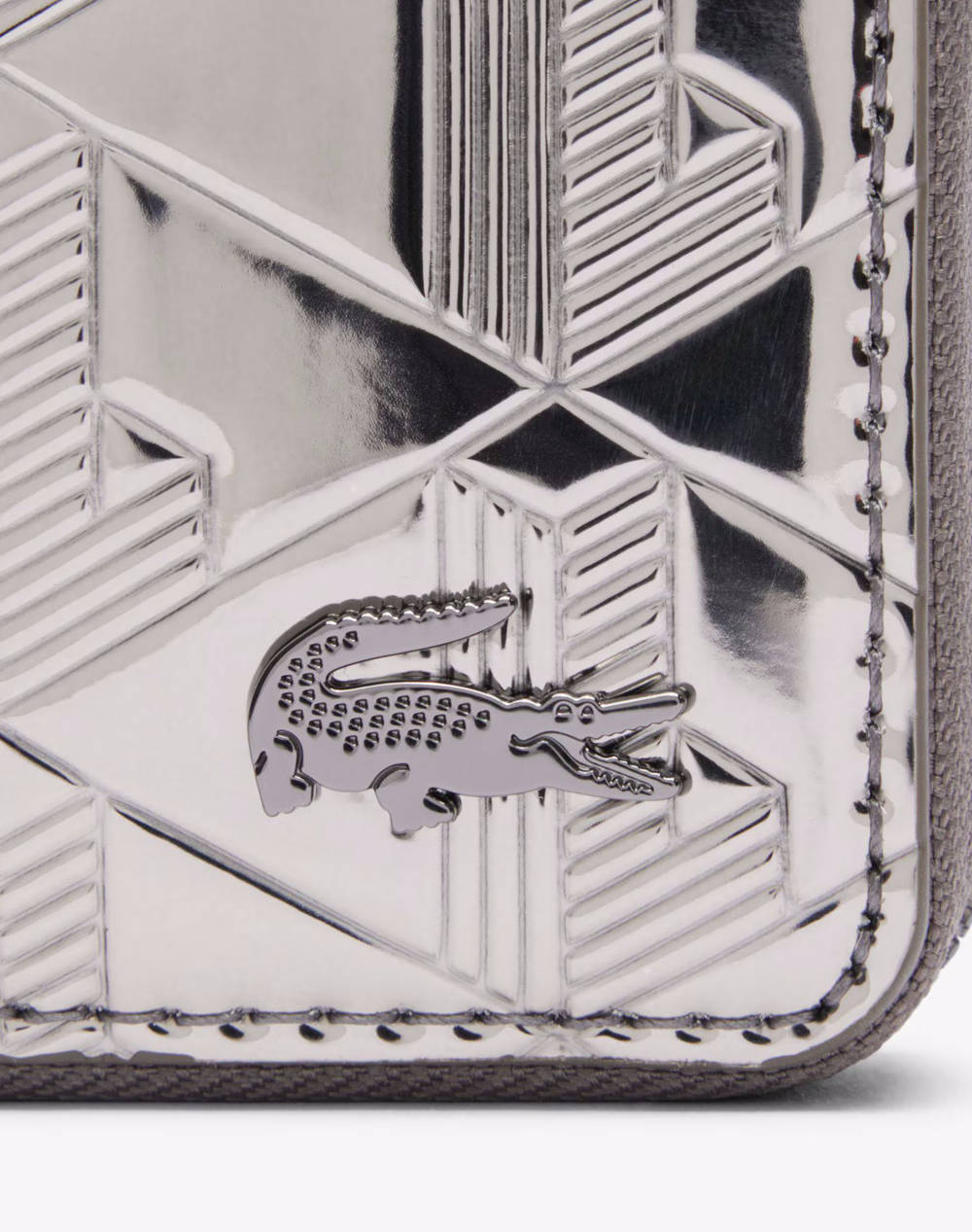 LACOSTE ΠΟΡΤΟΦΟΛΙ MONEY PIECES (Διαστάσεις: 11 x 9,5 x 2εκ.) 3NU4902BG-Q83 MetallicSilver φωτογραφία