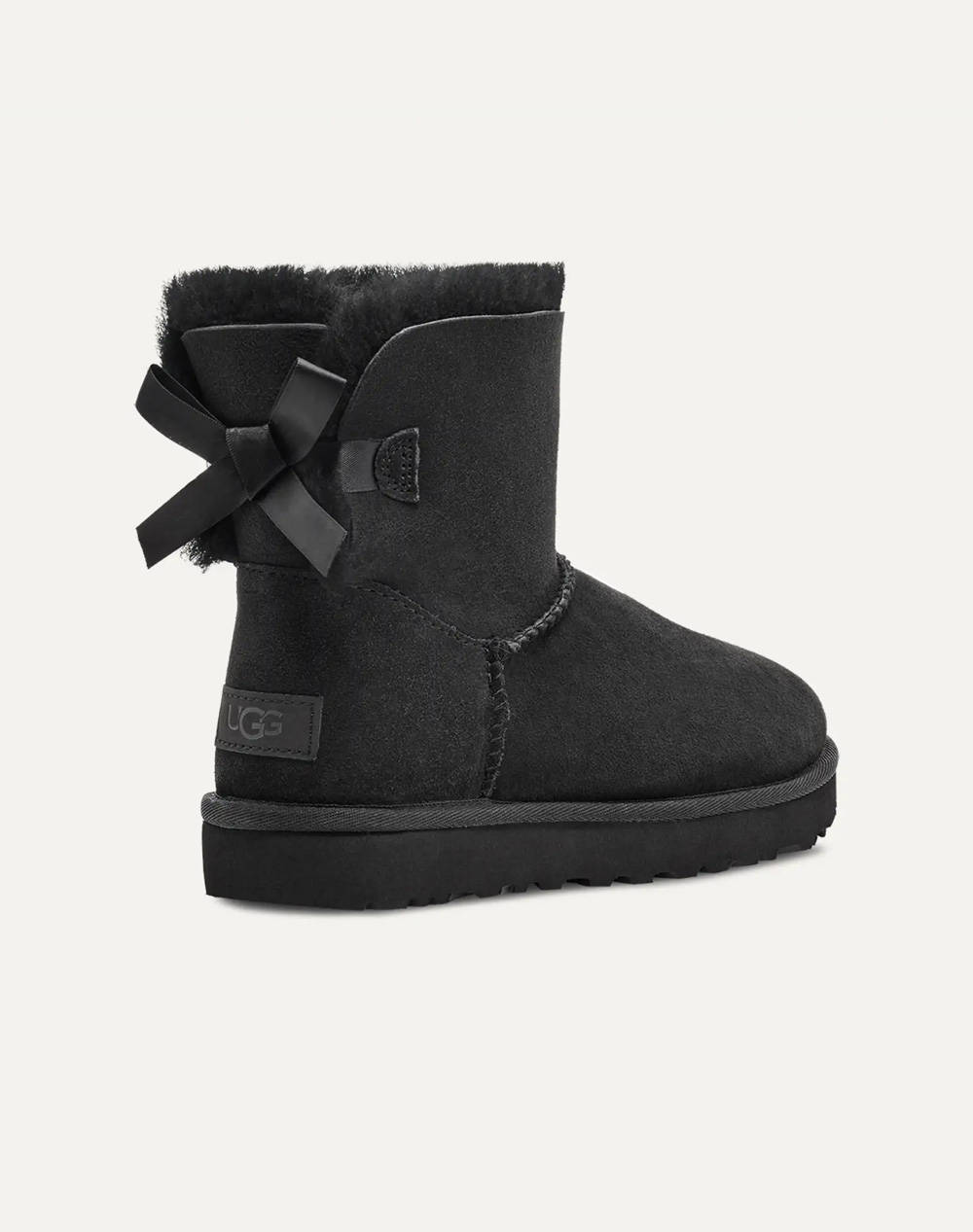 Ugg Mini Bailey Bow Ii 1016501-Blk Black Γυναικεία παπούτσια Μπότες Μποτακια Politikos Shop Πολιτικός