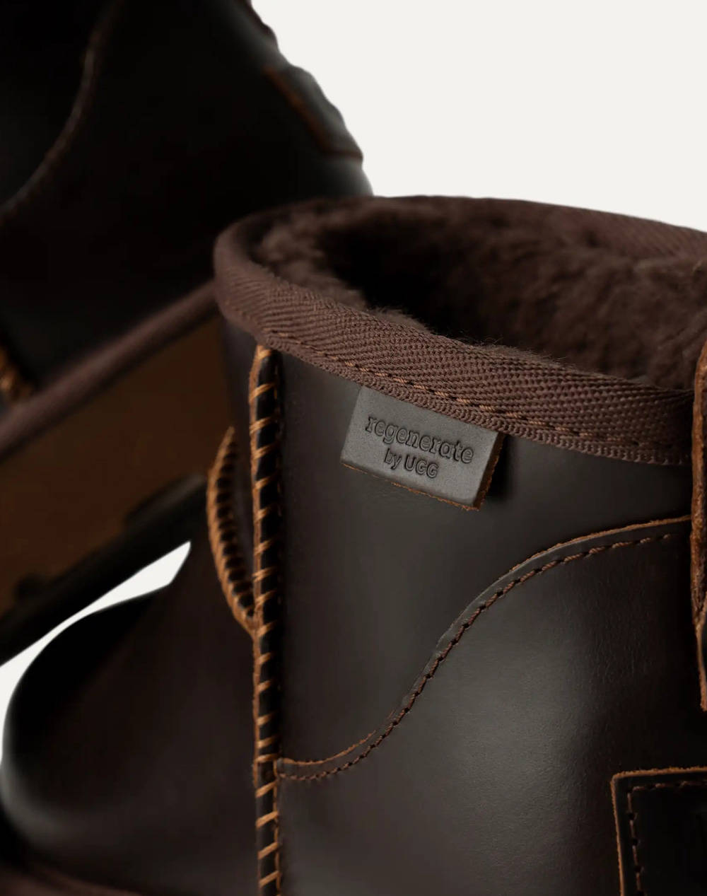 Ugg Classic Ultra Mini Lthr Regen 1163490-Iwd Darkbrown Γυναικεία παπούτσια Μπότες Μποτακια Politikos Shop Πολιτικός