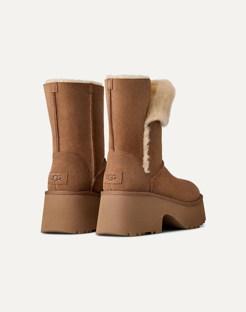 Ugg 1171533 New Heights Cuff Classic Tall Boot 1171533-Che Tan Γυναικεία παπούτσια Μπότες Μποτακια Politikos Shop Πολιτικός